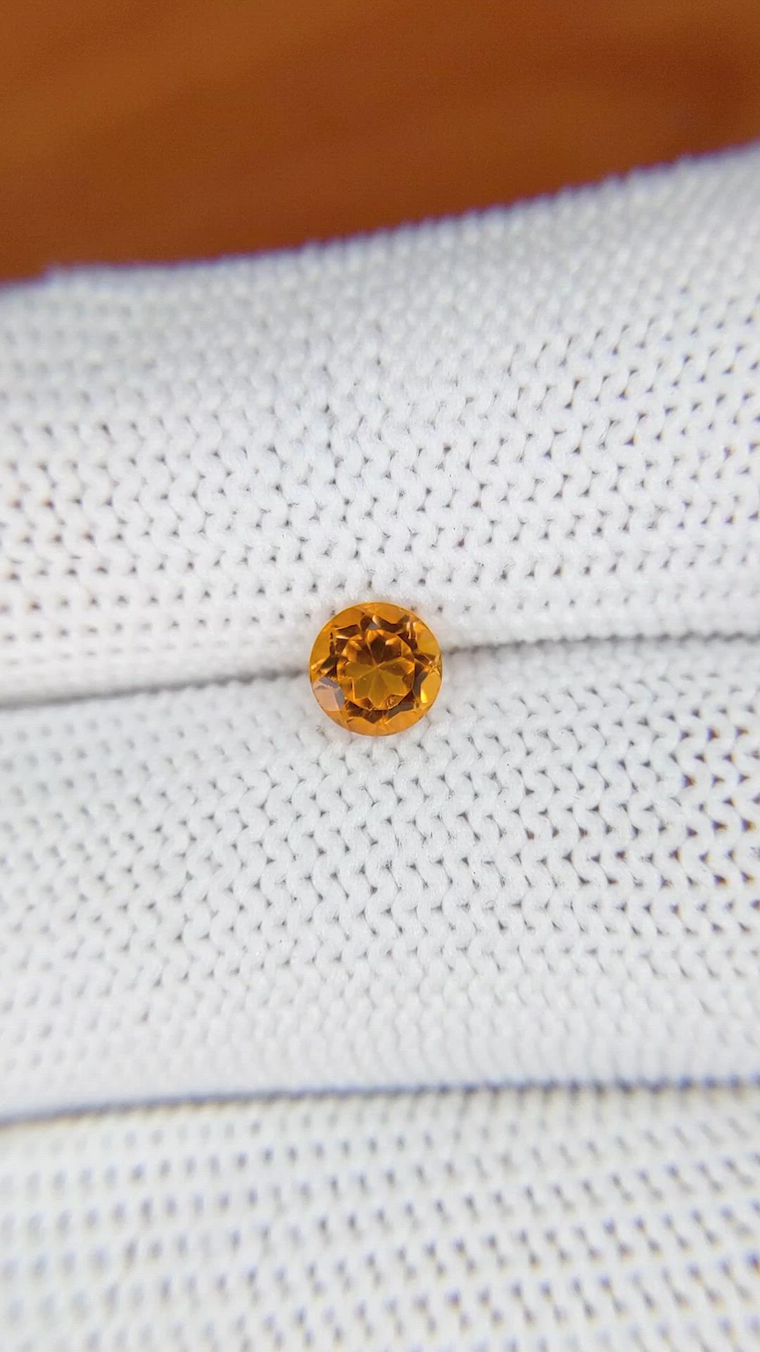 0.50 Ct. Orange Madeira Citrine from Brazil Size Video