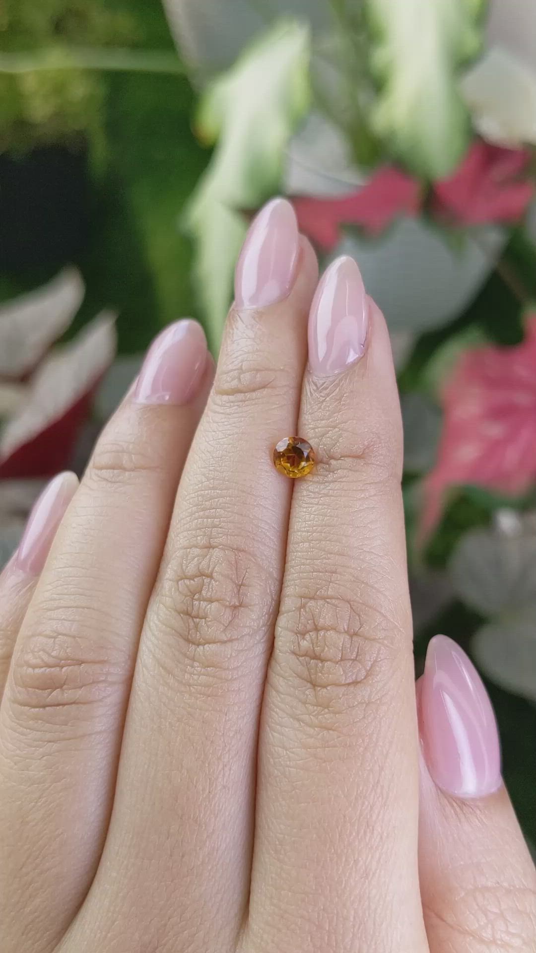 0.50 Ct. Orange Madeira Citrine from Brazil Size Video