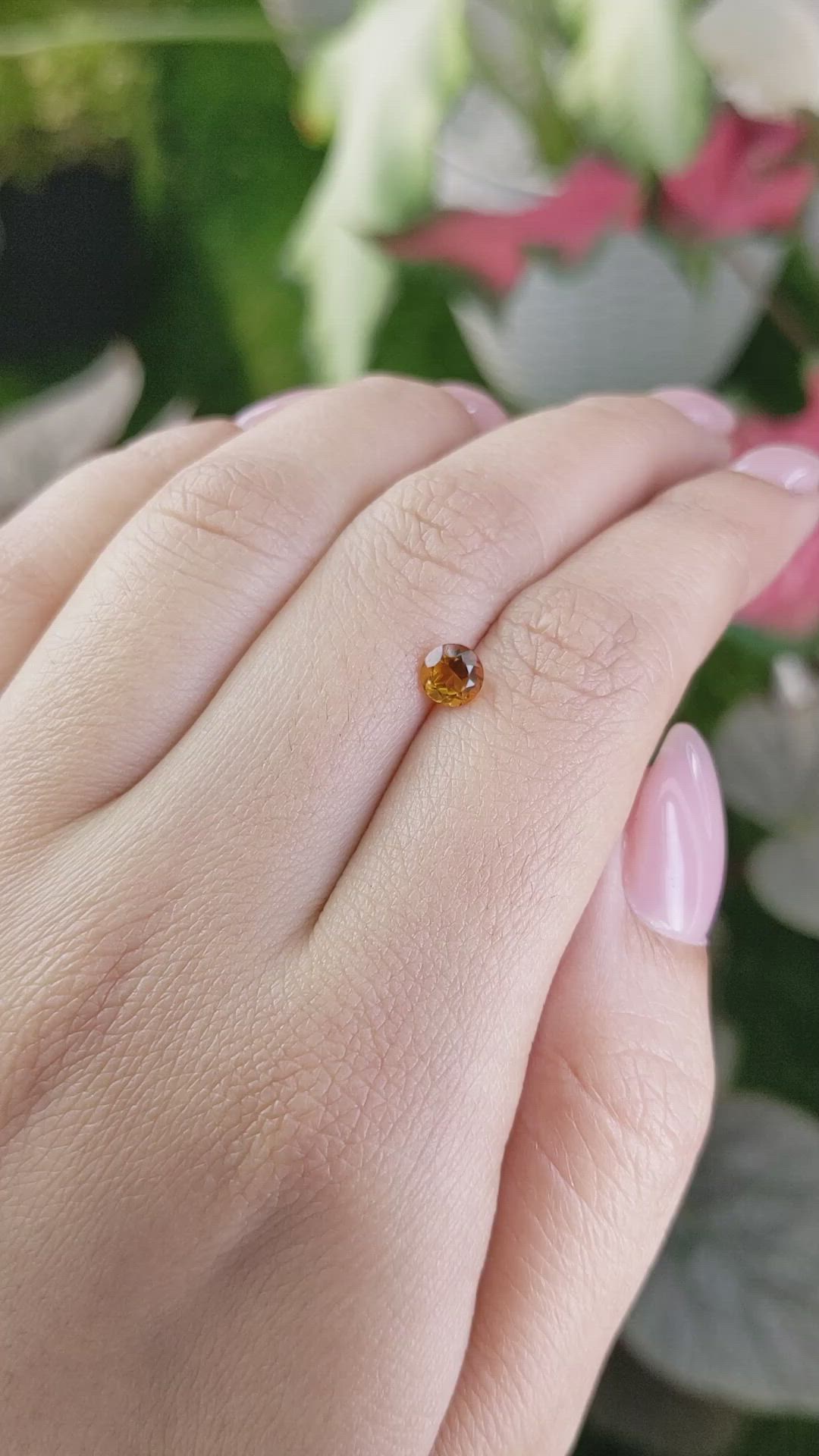 0.50 Ct. Orange Madeira Citrine from Brazil Size Video