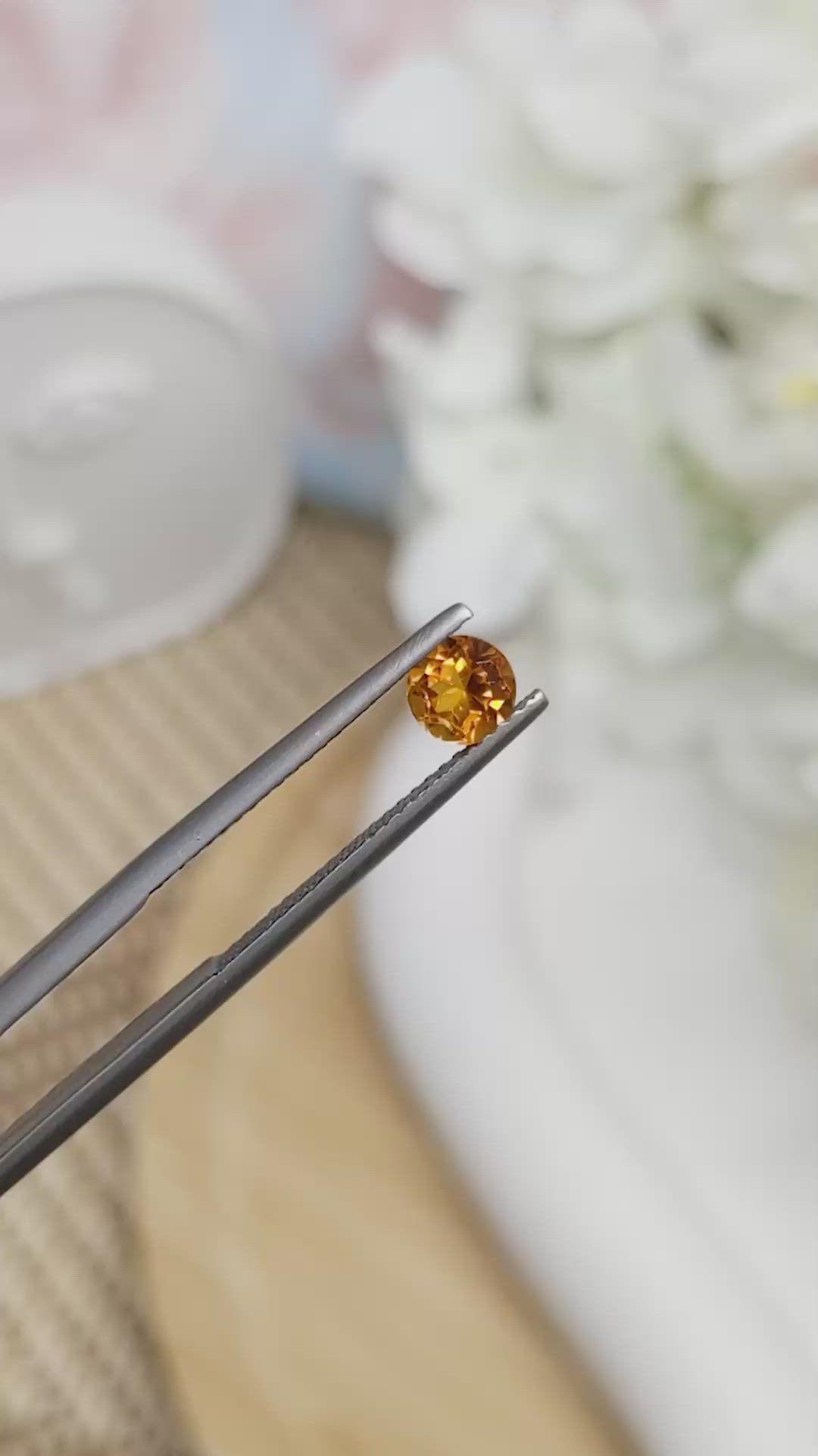 0.50 Ct. Orange Madeira Citrine from Brazil Size Video