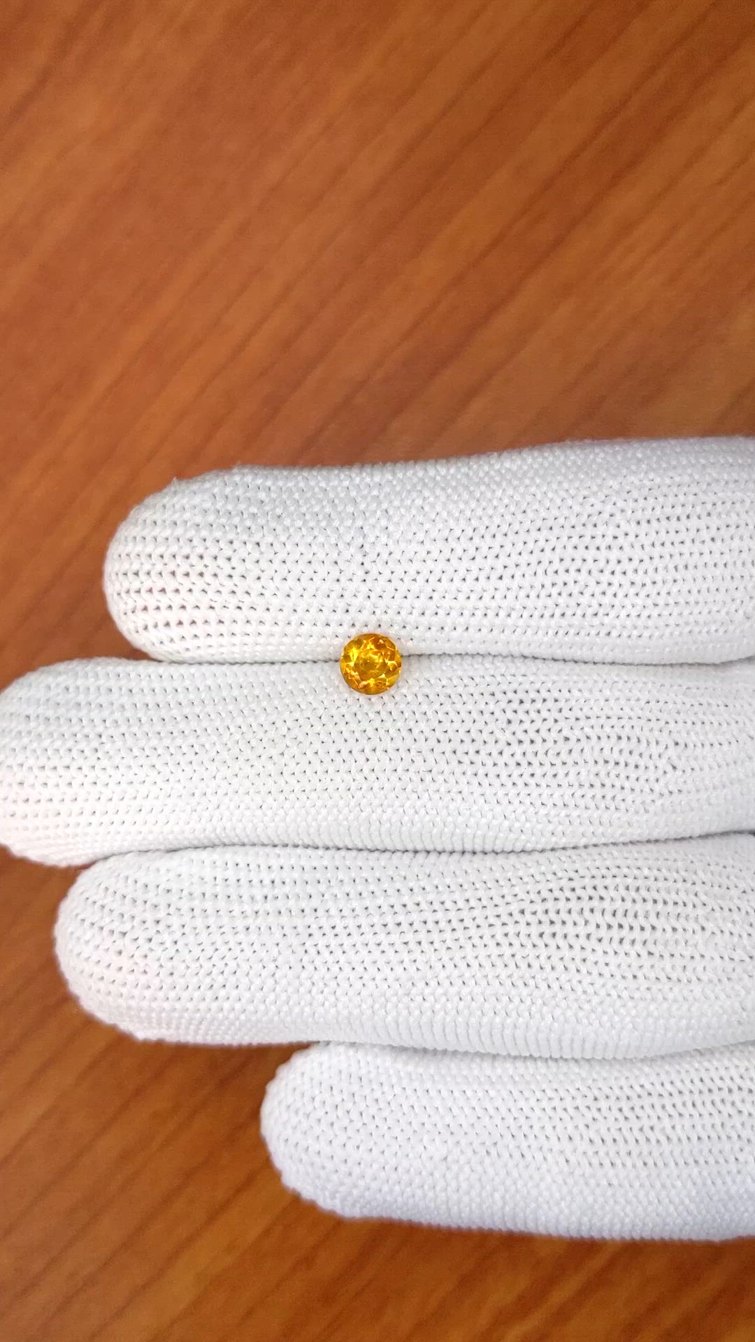 0.46 Ct. Madeira Citrine from Brazil Size Video