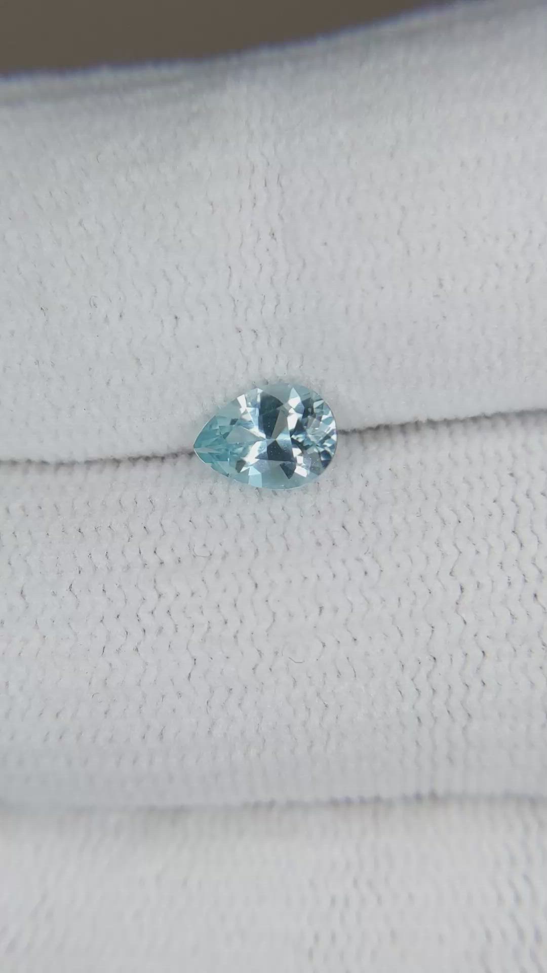 0.56 Ct. Blue Aquamarine from Mozambique Size Video