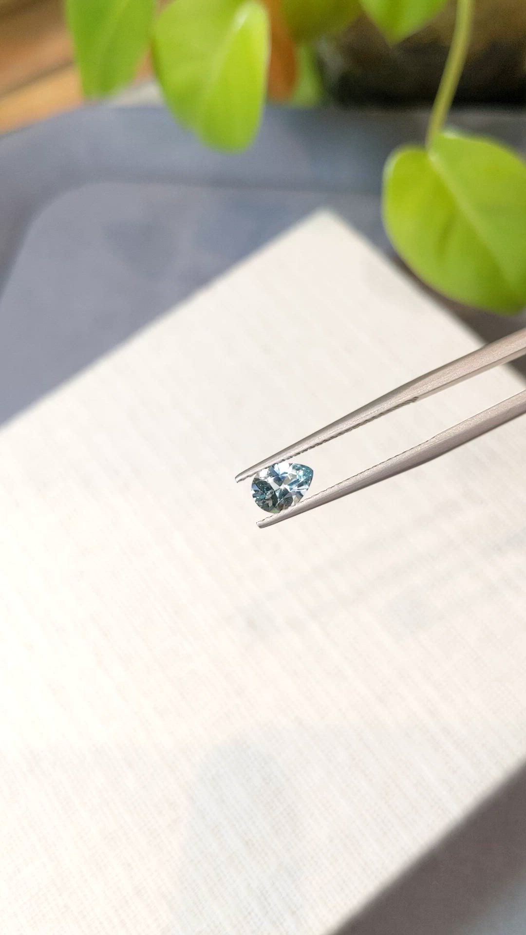 0.56 Ct. Blue Aquamarine from Mozambique Size Video
