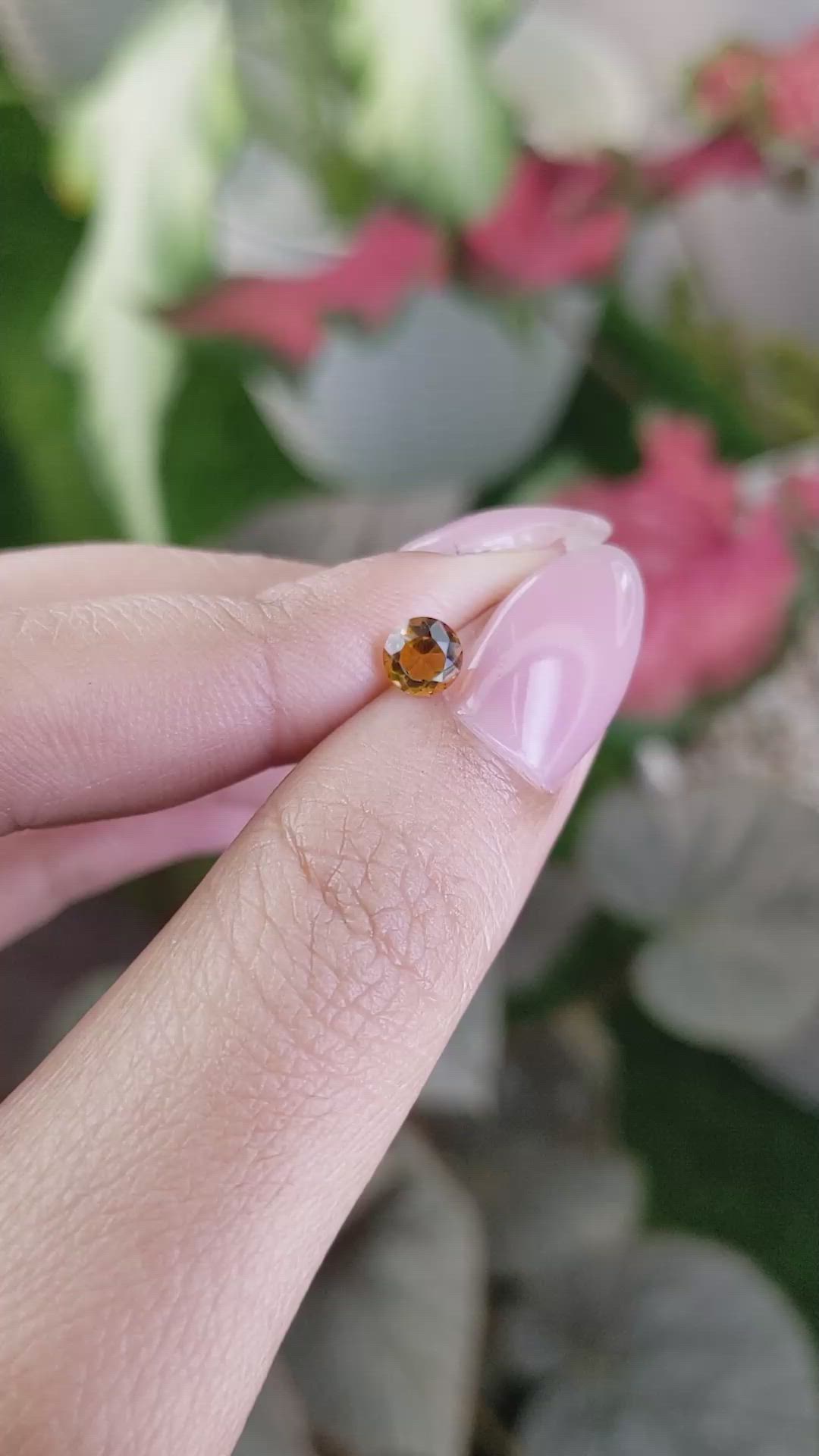 0.48 Ct. Brownish Orange Madeira Citrine from Brazil Size Video