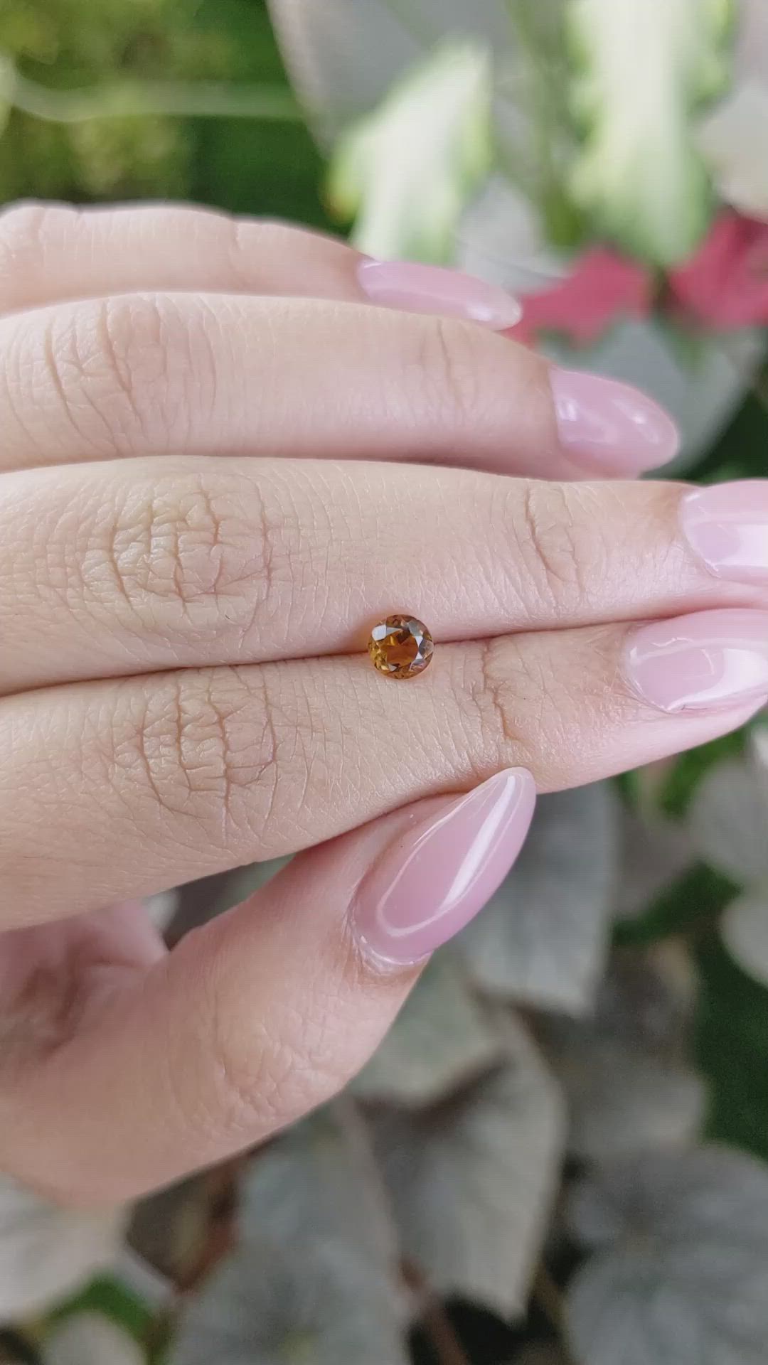 0.48 Ct. Brownish Orange Madeira Citrine from Brazil Size Video