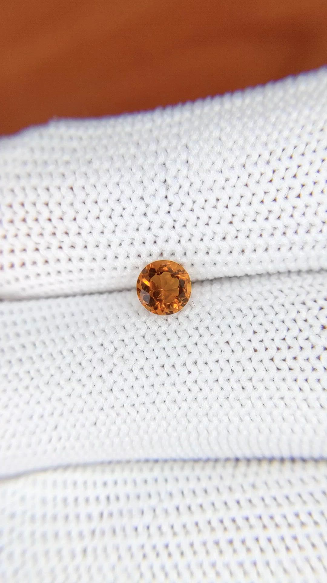 0.48 Ct. Brownish Orange Madeira Citrine from Brazil Size Video
