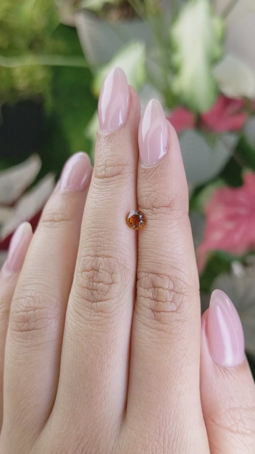 0.48 Ct. Brownish Orange Madeira Citrine from Brazil Size Video