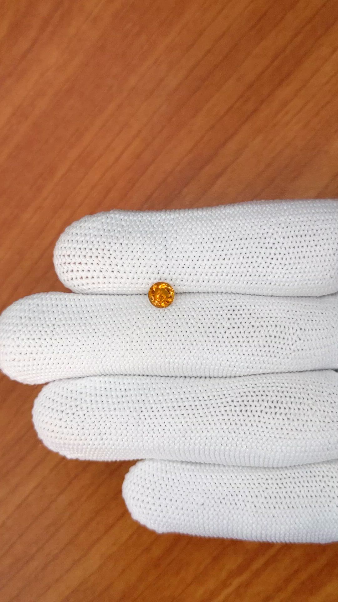 0.48 Ct. Brownish Orange Madeira Citrine from Brazil Size Video