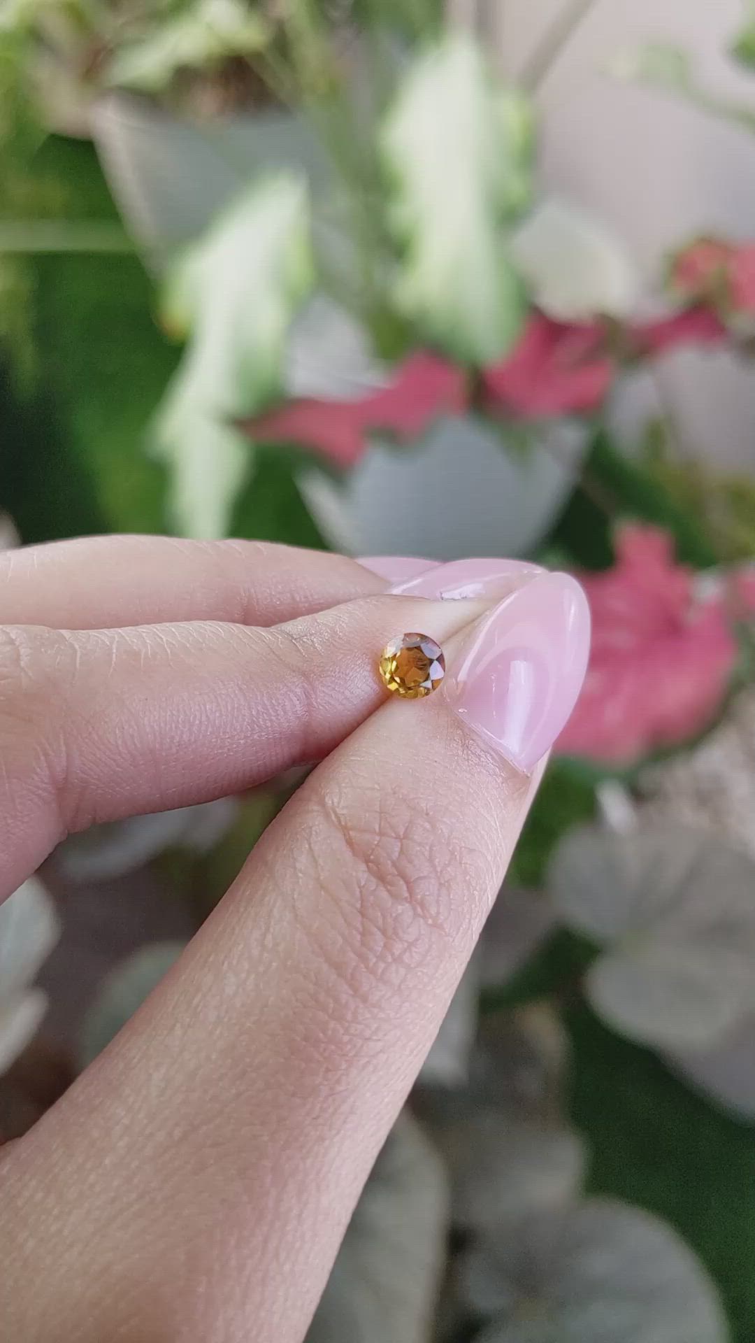 0.49 Ct. Orange Madeira Citrine from Brazil Size Video