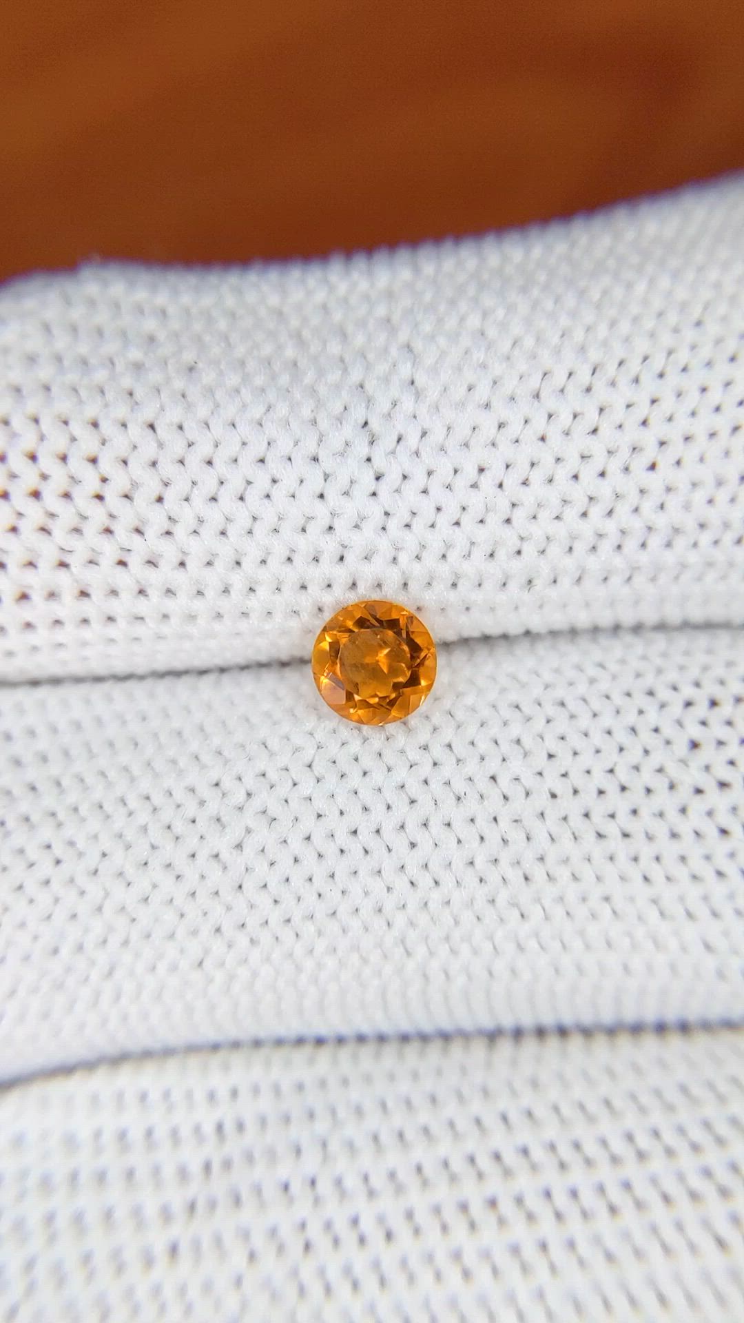 0.49 Ct. Orange Madeira Citrine from Brazil Size Video