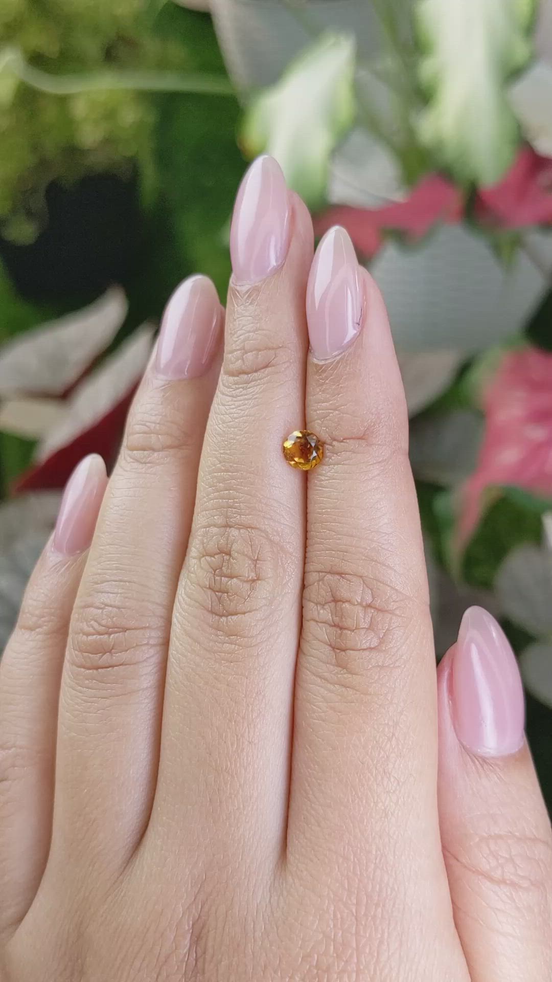 0.49 Ct. Orange Madeira Citrine from Brazil Size Video