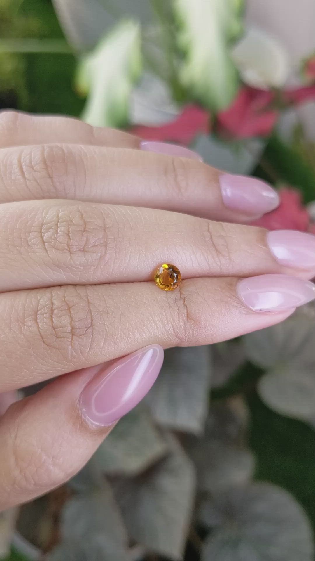 0.49 Ct. Orange Madeira Citrine from Brazil Size Video