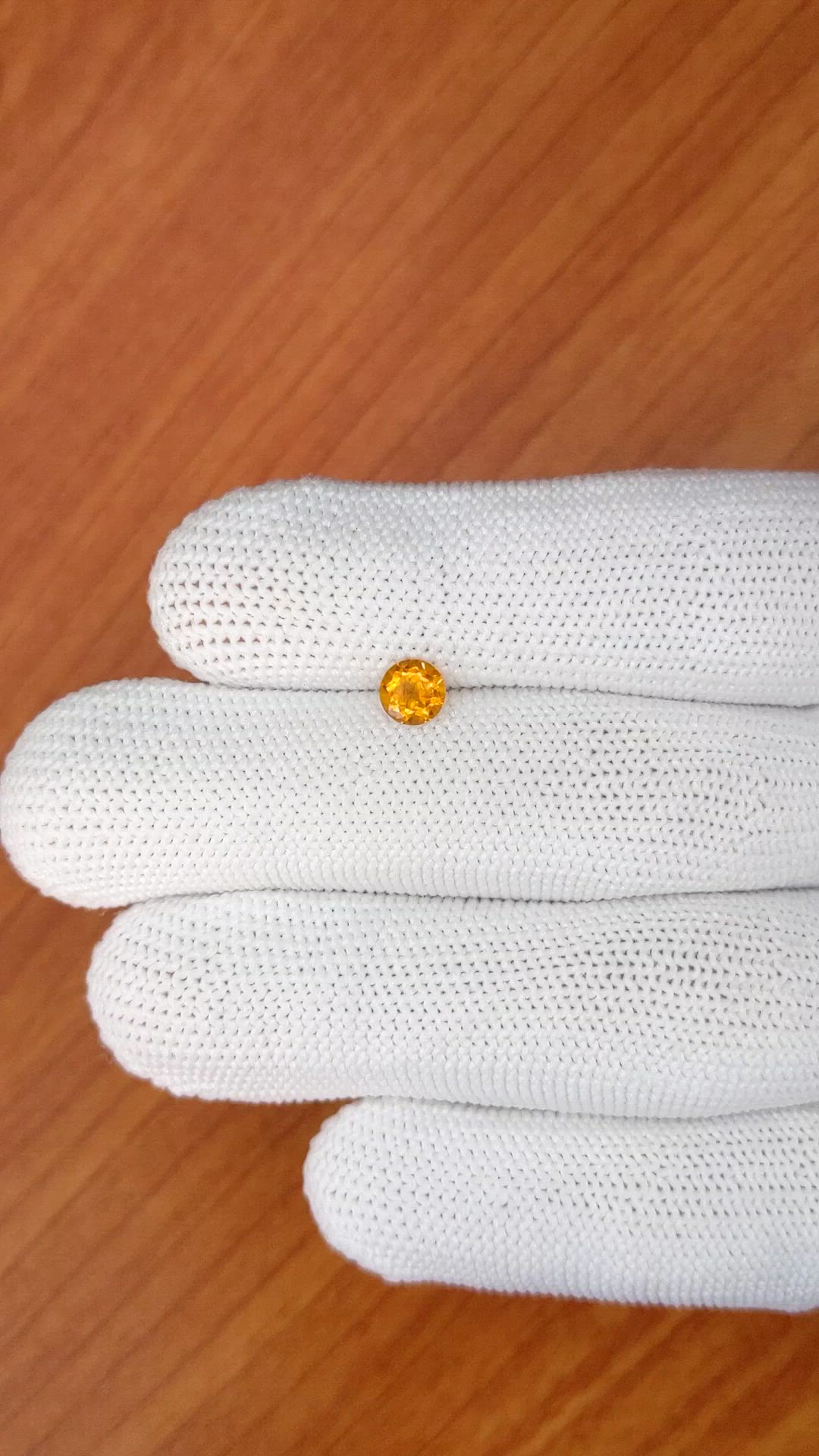 0.49 Ct. Orange Madeira Citrine from Brazil Size Video