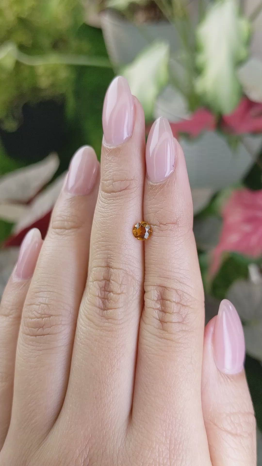 0.38 Ct. Orange Madeira Citrine from Brazil Size Video