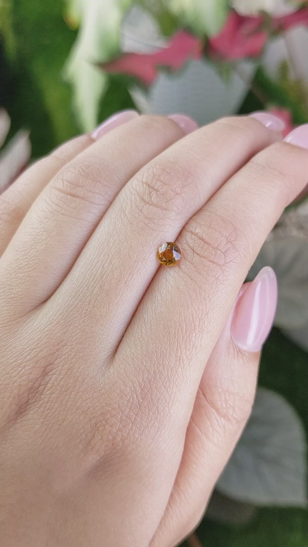 0.38 Ct. Orange Madeira Citrine from Brazil Size Video