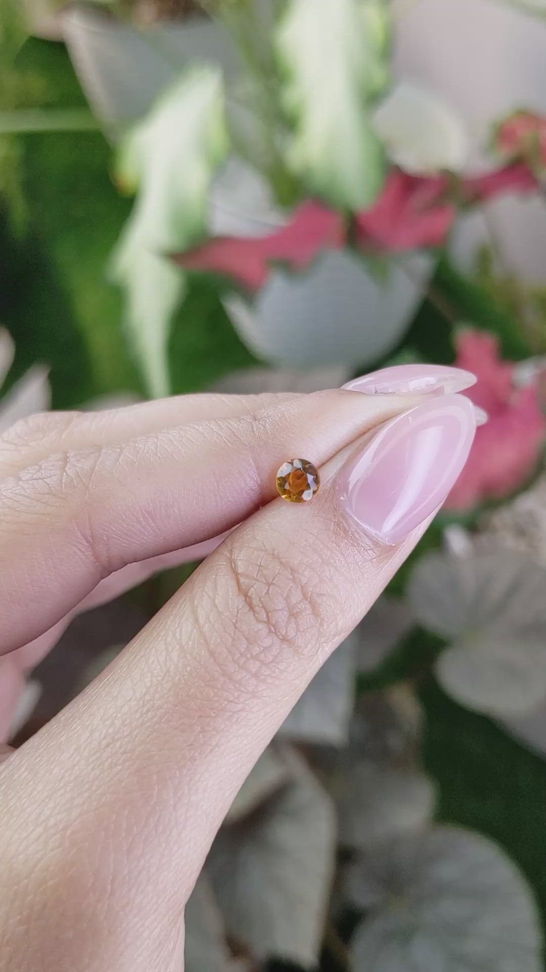 0.38 Ct. Orange Madeira Citrine from Brazil Size Video