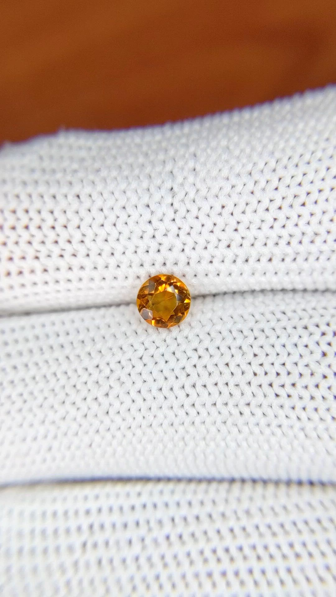 0.38 Ct. Orange Madeira Citrine from Brazil Size Video