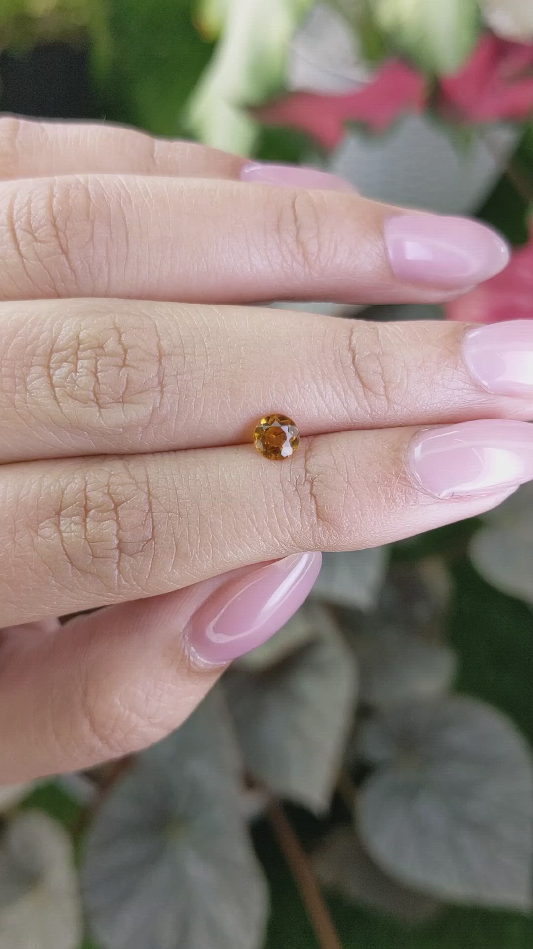 0.38 Ct. Orange Madeira Citrine from Brazil Size Video