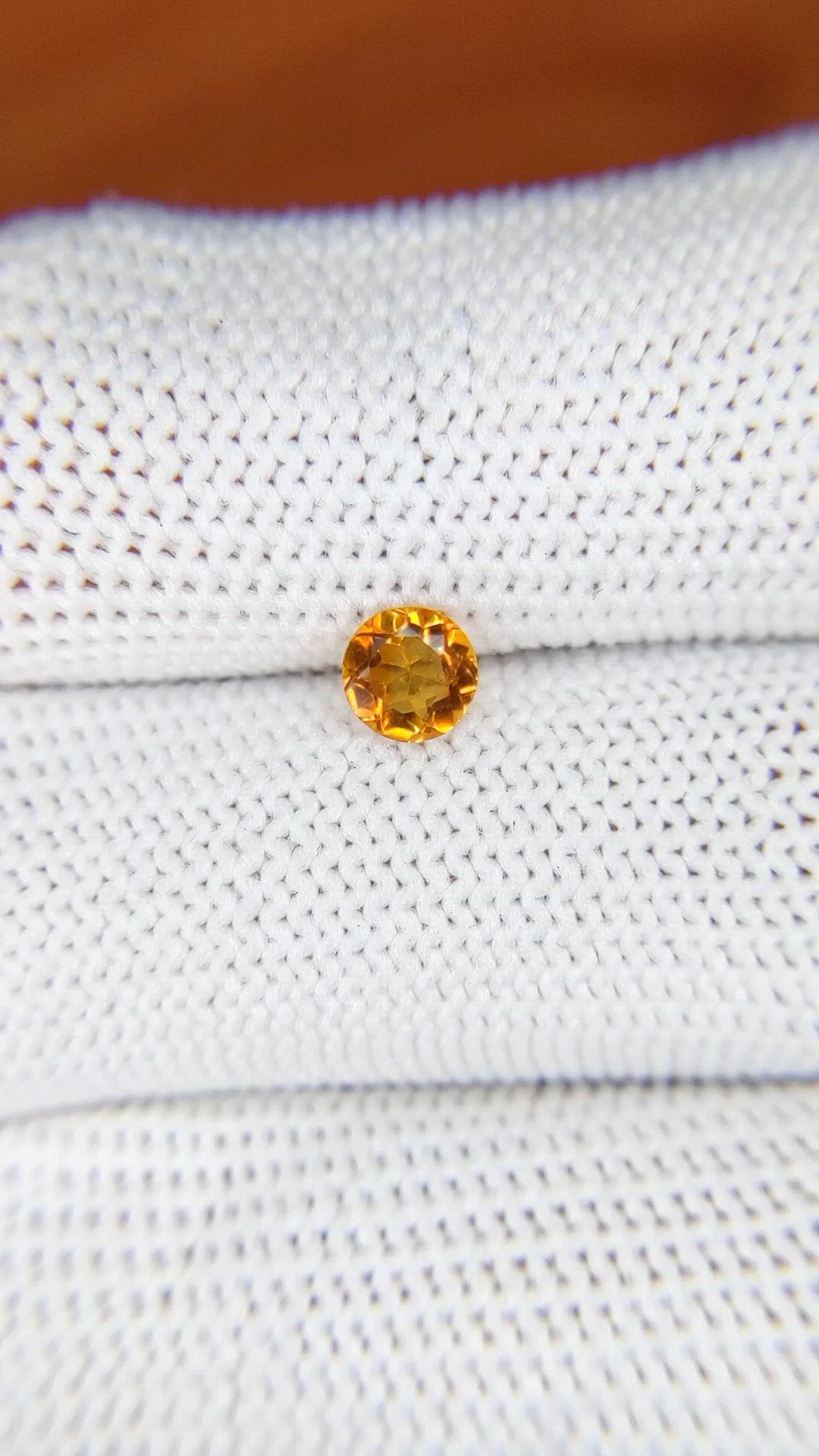 0.36 Ct. Madeira Citrine from Brazil Size Video