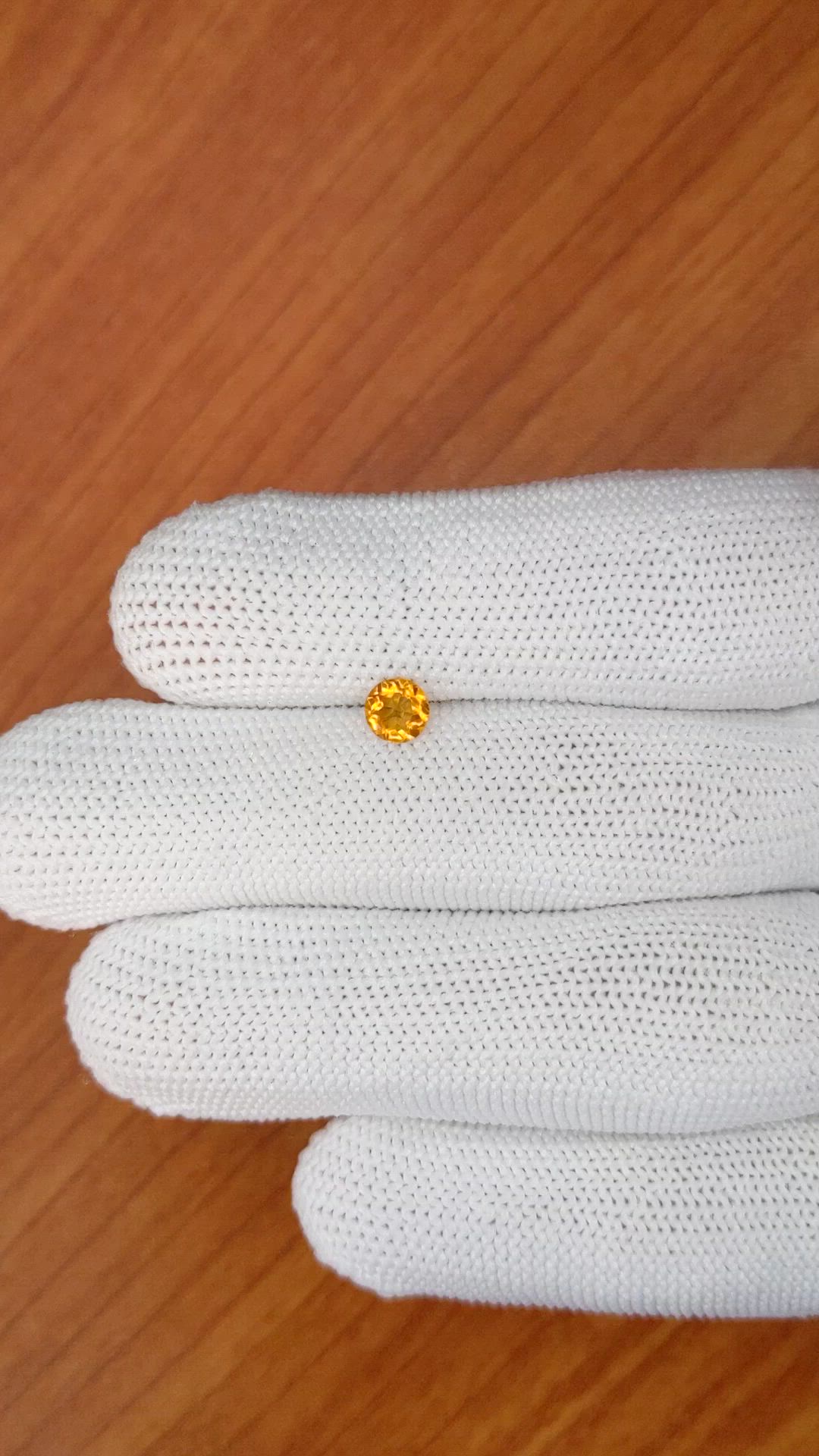 0.36 Ct. Madeira Citrine from Brazil Size Video