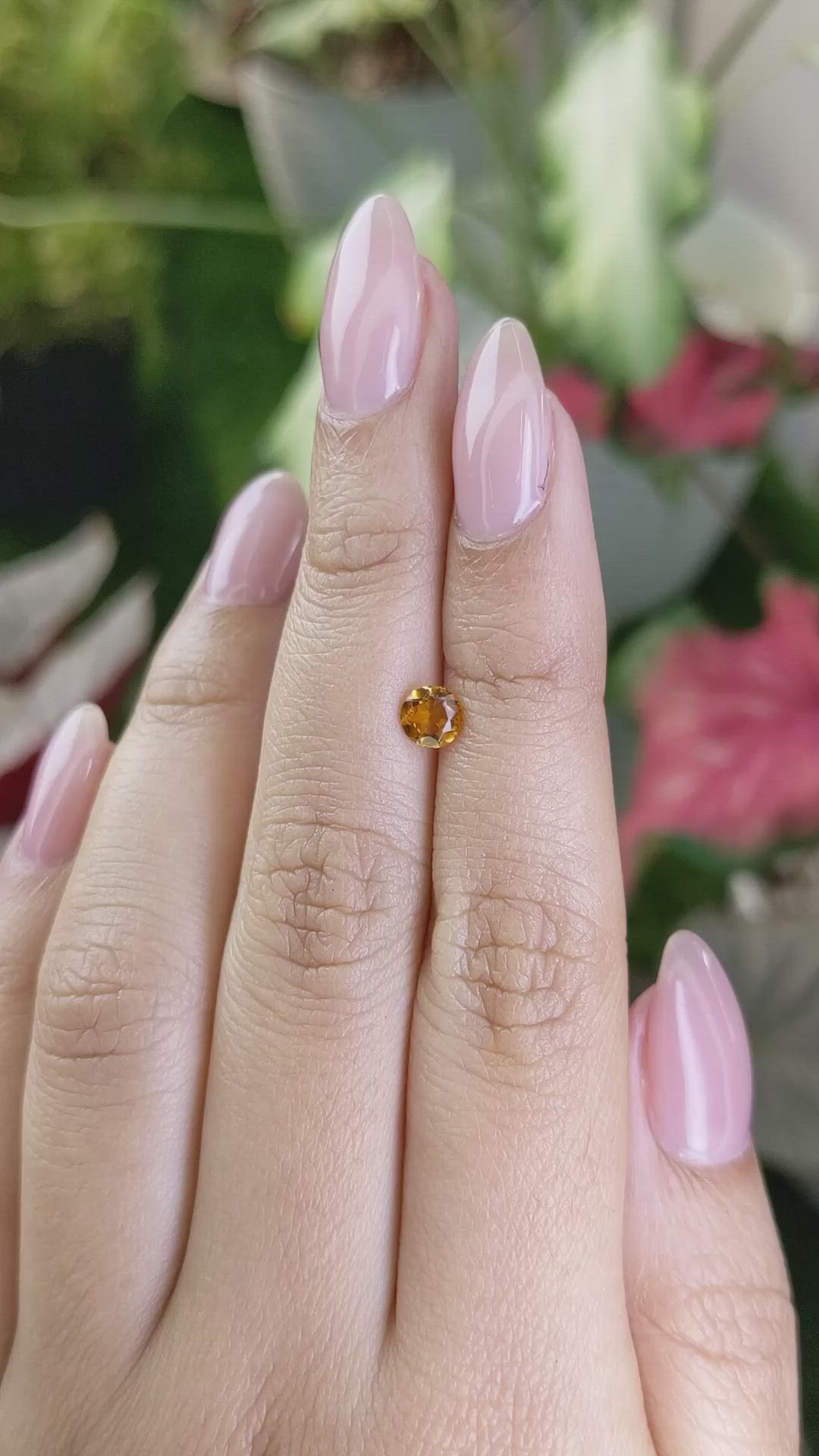 0.36 Ct. Madeira Citrine from Brazil Size Video