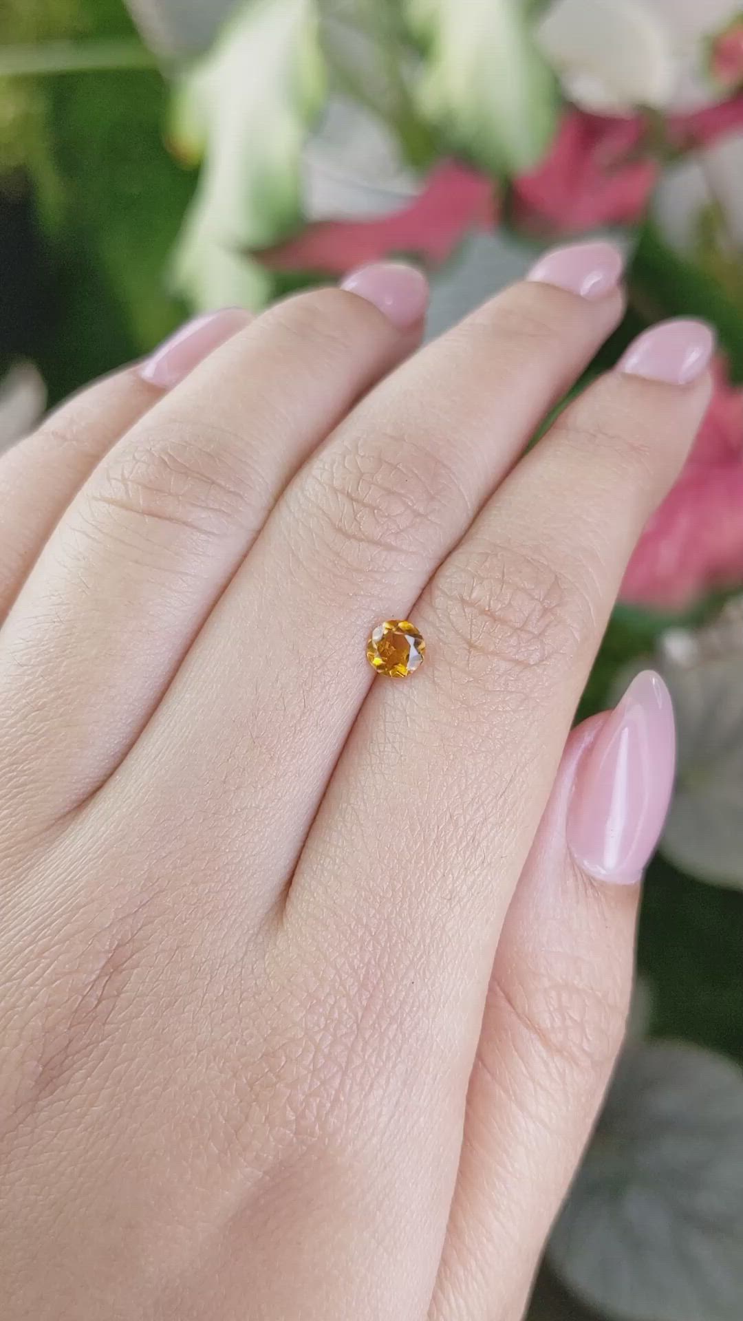 0.36 Ct. Madeira Citrine from Brazil Size Video