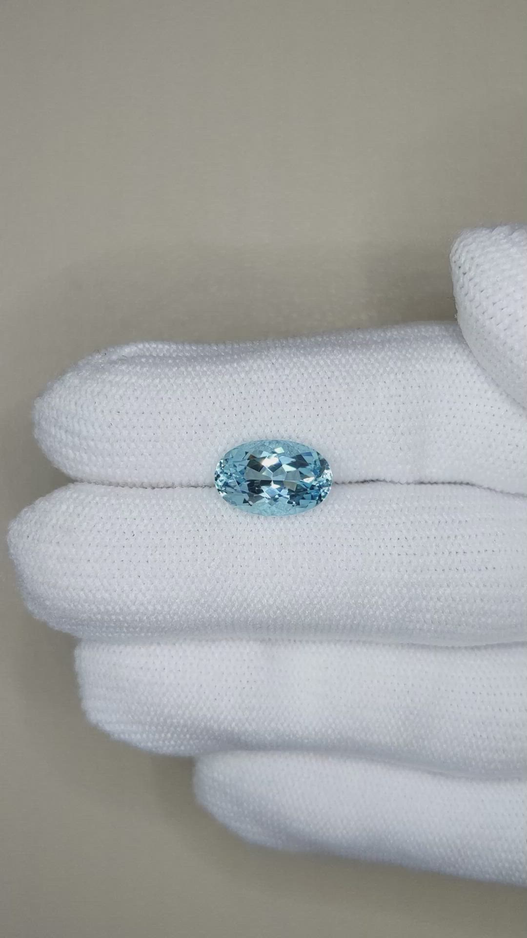 2.84 Ct. Blue Aquamarine from Mozambique Size Video