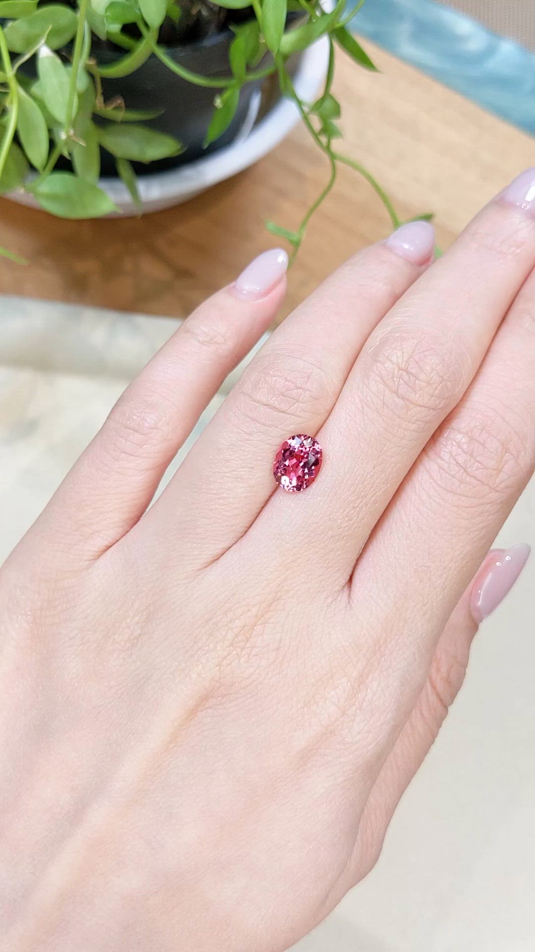 1.72 Ct. Pink Tourmaline from Brazil Size Video