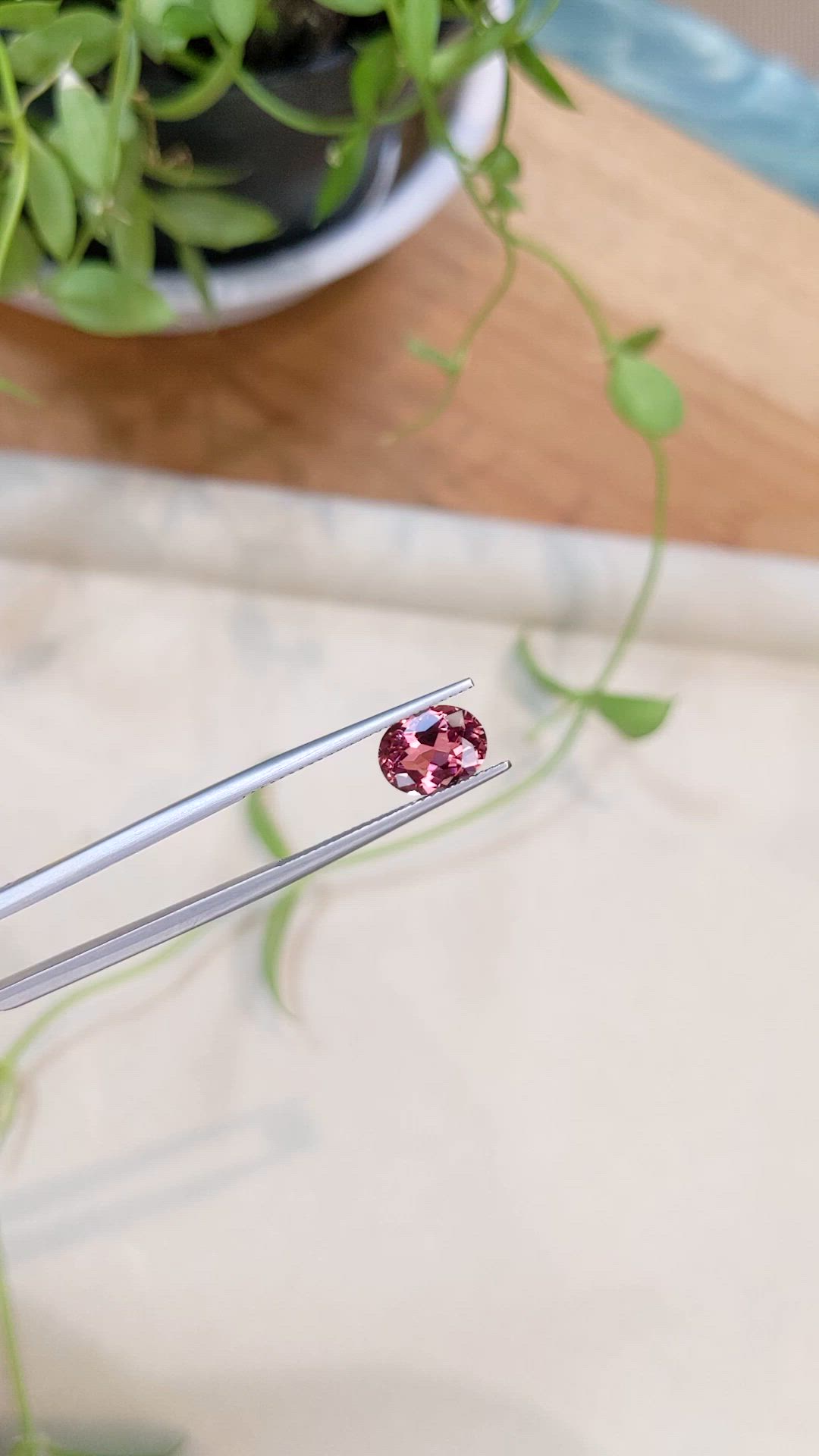 1.72 Ct. Pink Tourmaline from Brazil Size Video