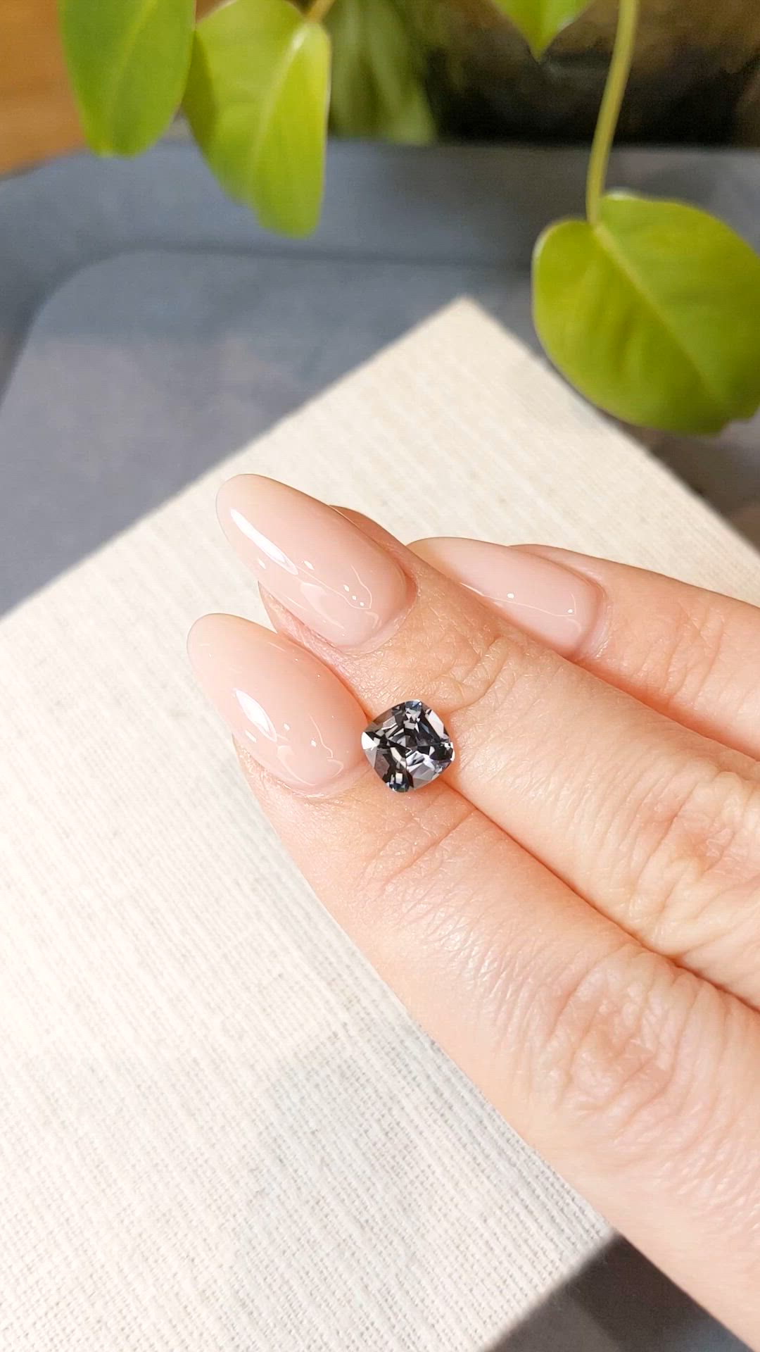 1.58 Ct. Bluish Grey Spinel from Tanzania Size Video