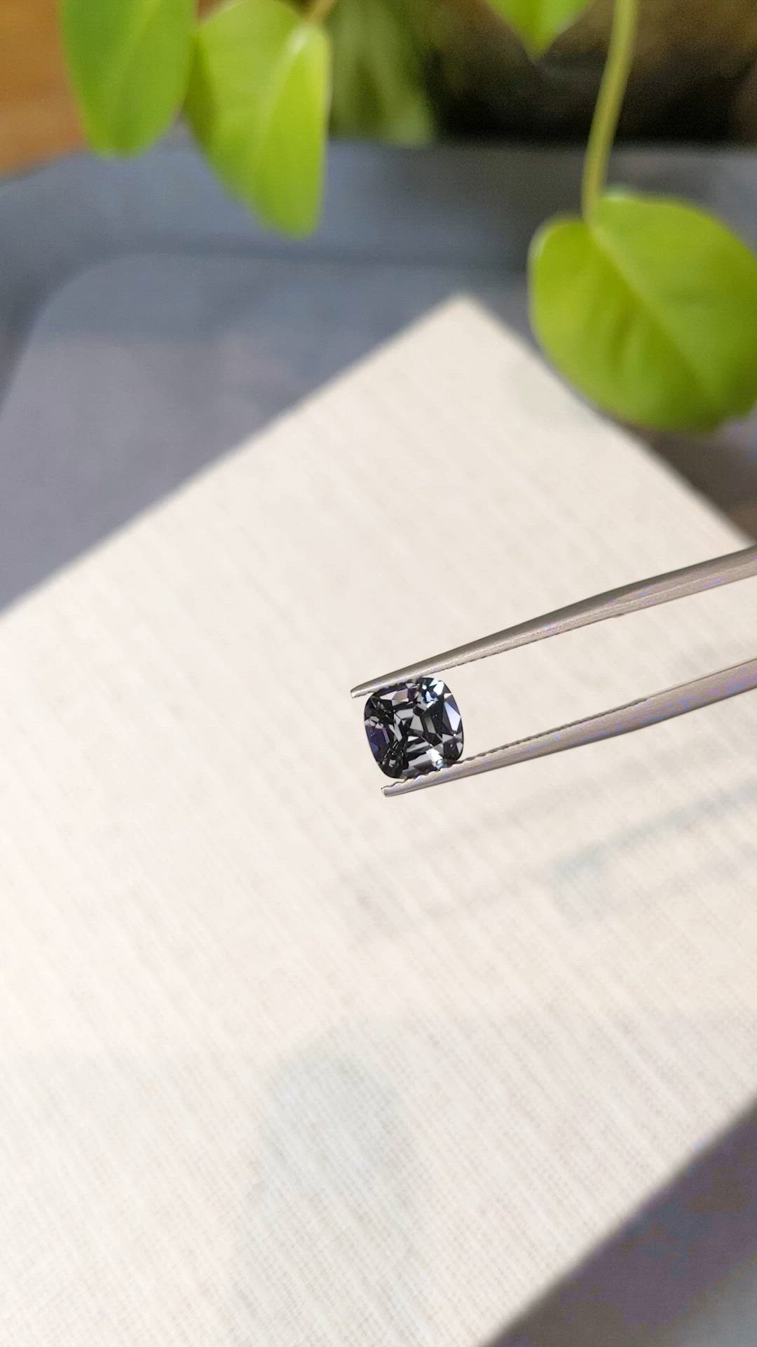 1.58 Ct. Bluish Grey Spinel from Tanzania Size Video
