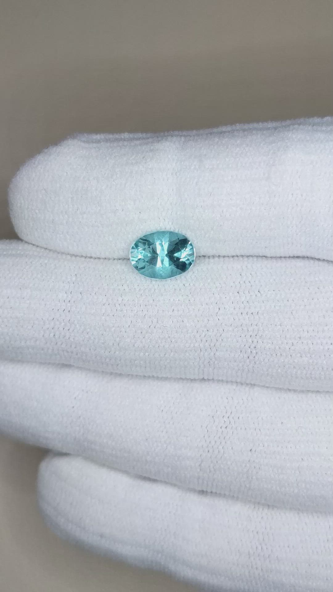 1.65 Ct. Greenish Blue Aquamarine from Brazil Size Video