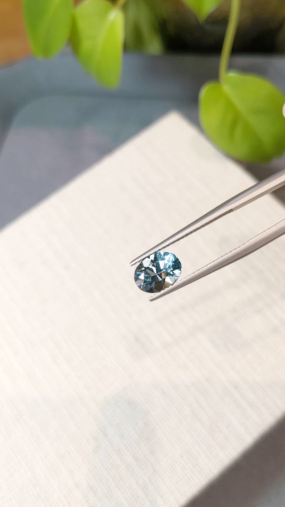 1.65 Ct. Greenish Blue Aquamarine from Brazil Size Video