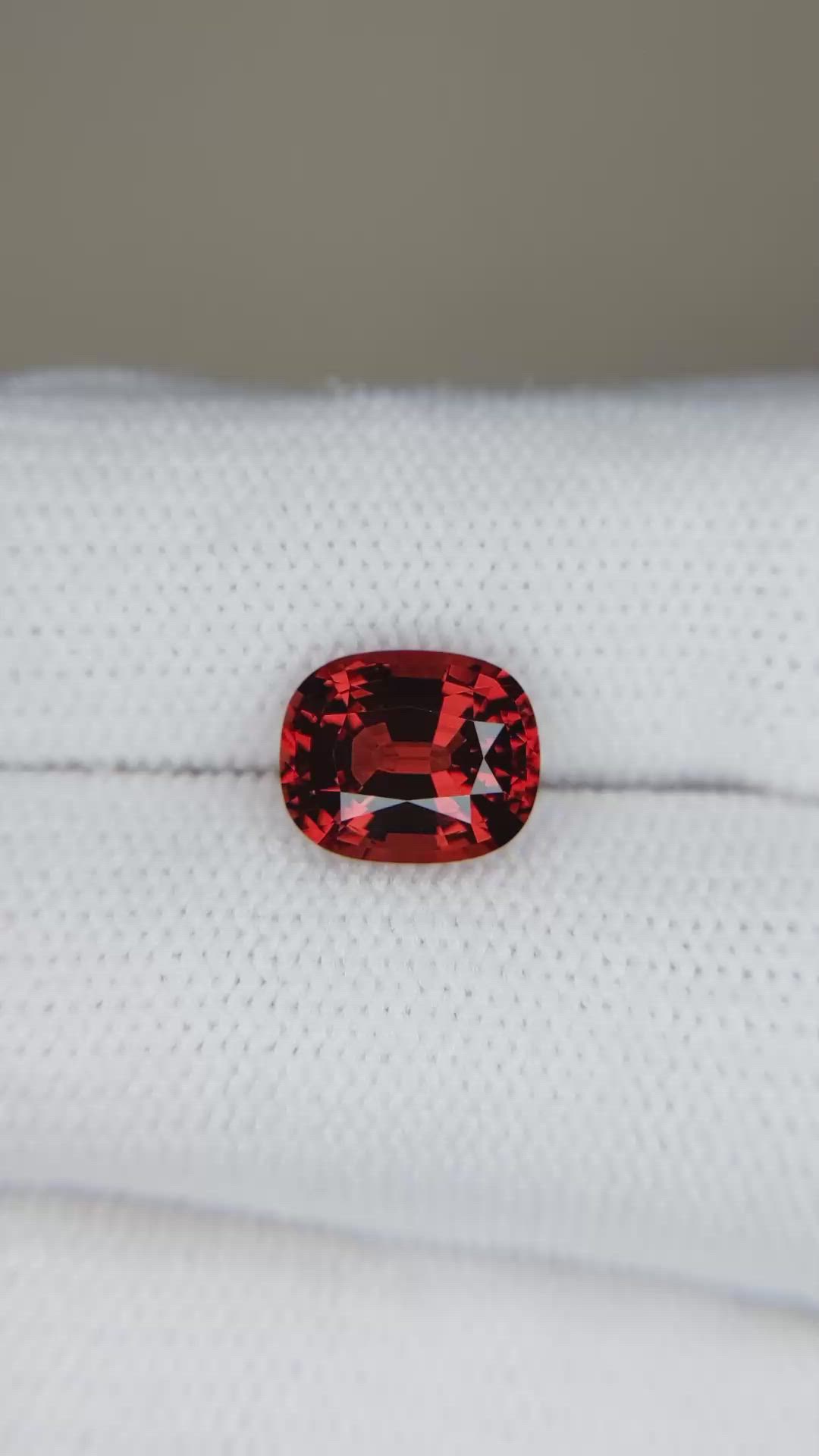2.62 Ct. Orangish Red Spinel from Tanzania Size Video