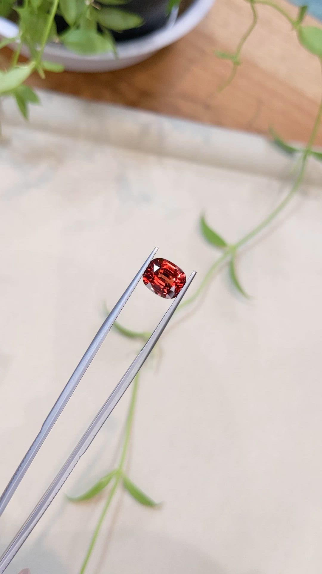 2.62 Ct. Orangish Red Spinel from Tanzania Size Video