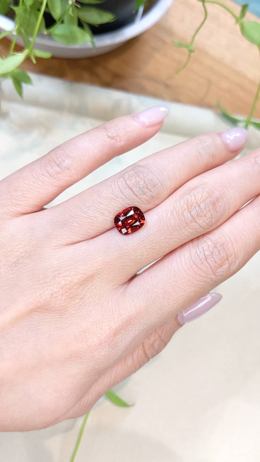 2.62 Ct. Orangish Red Spinel from Tanzania Size Video