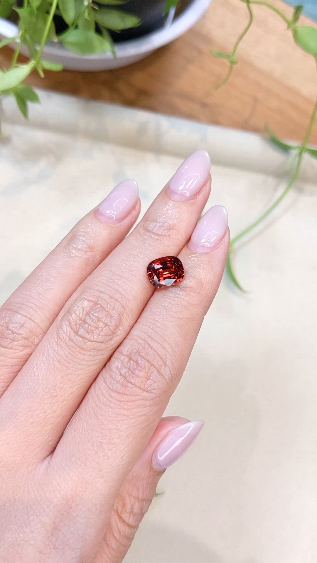 2.62 Ct. Orangish Red Spinel from Tanzania Size Video