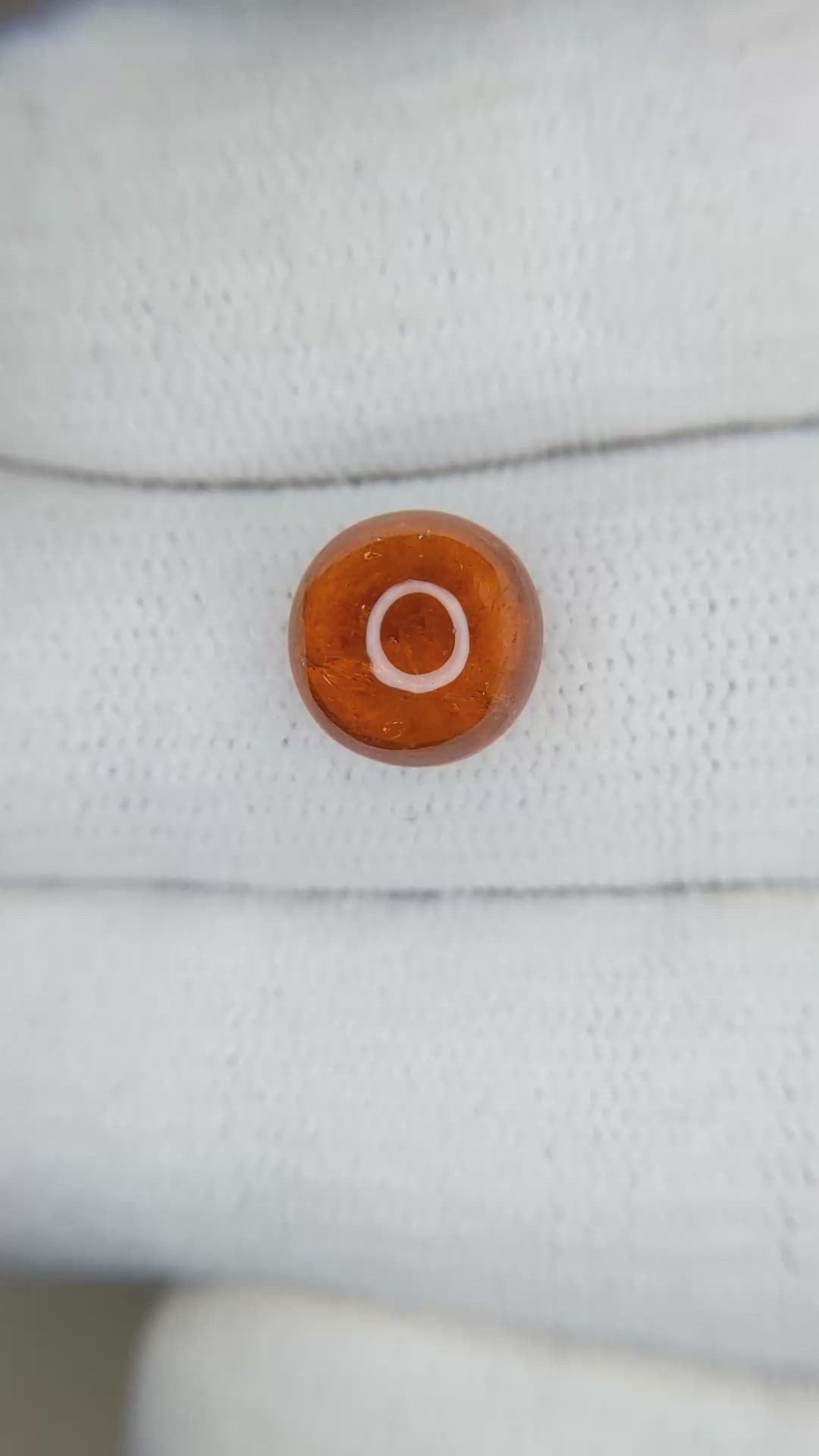 5.69 Ct. Orange Cabochon Spessartite Garnet from Tanzania Size Video