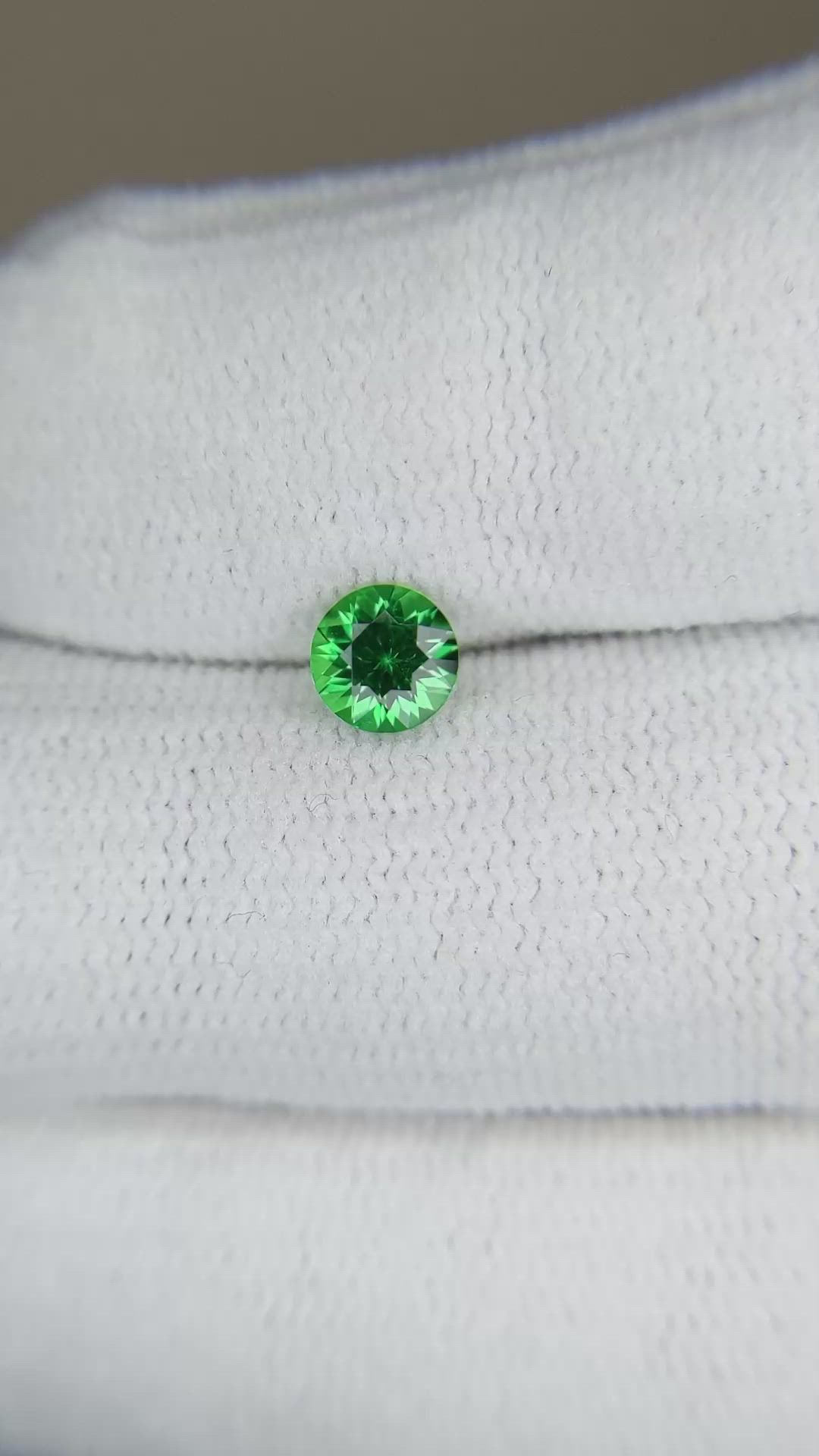0.58 Ct. Tsavorite Garnet from Tanzania Size Video