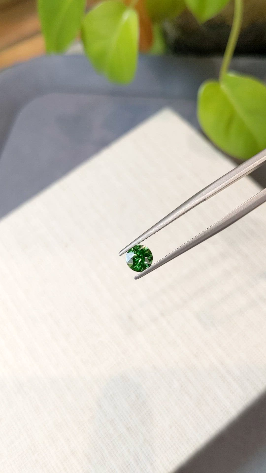 0.58 Ct. Tsavorite Garnet from Tanzania Size Video