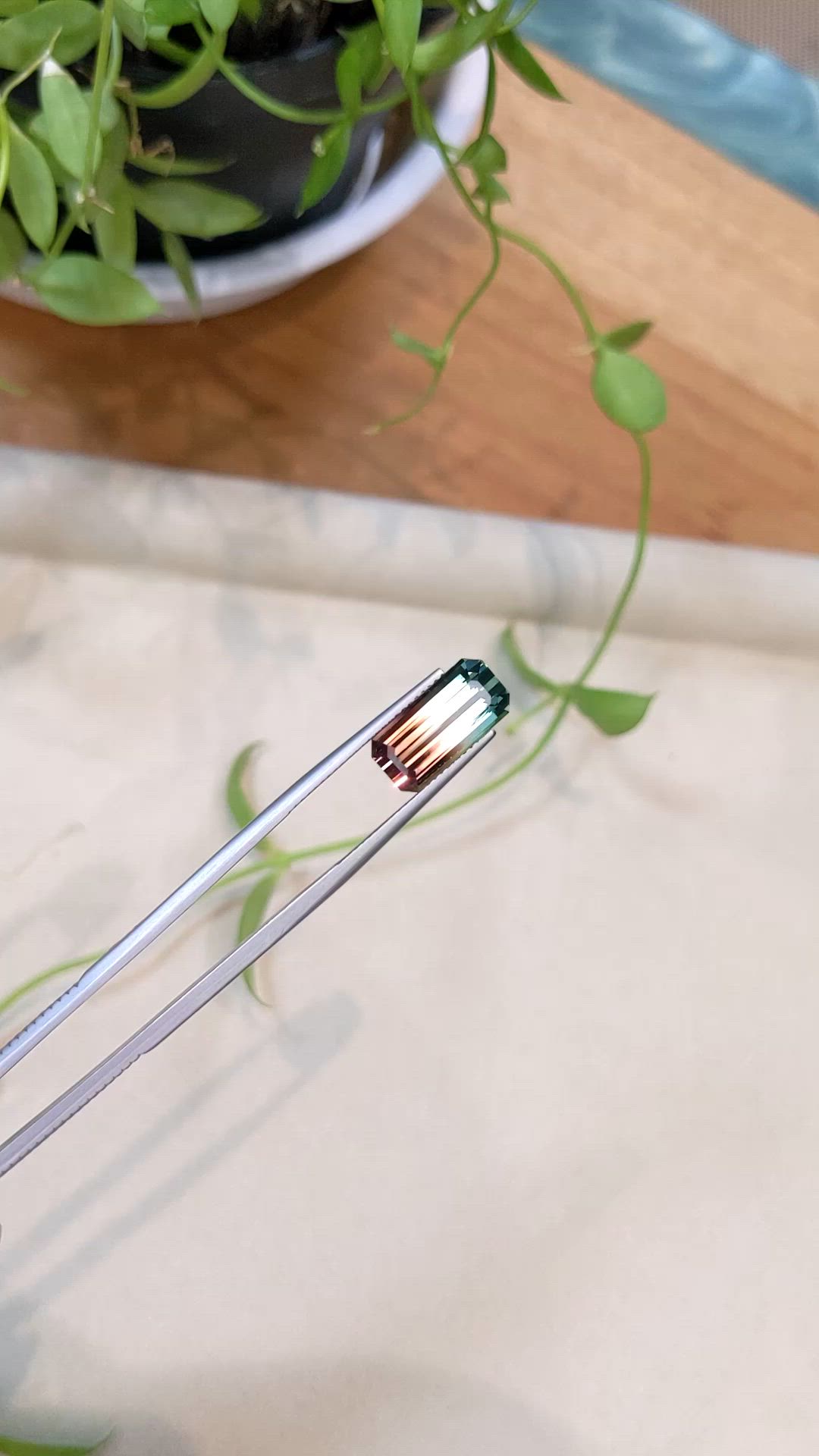 4.87 Ct. Multi Color Tourmaline from Brazil Size Video