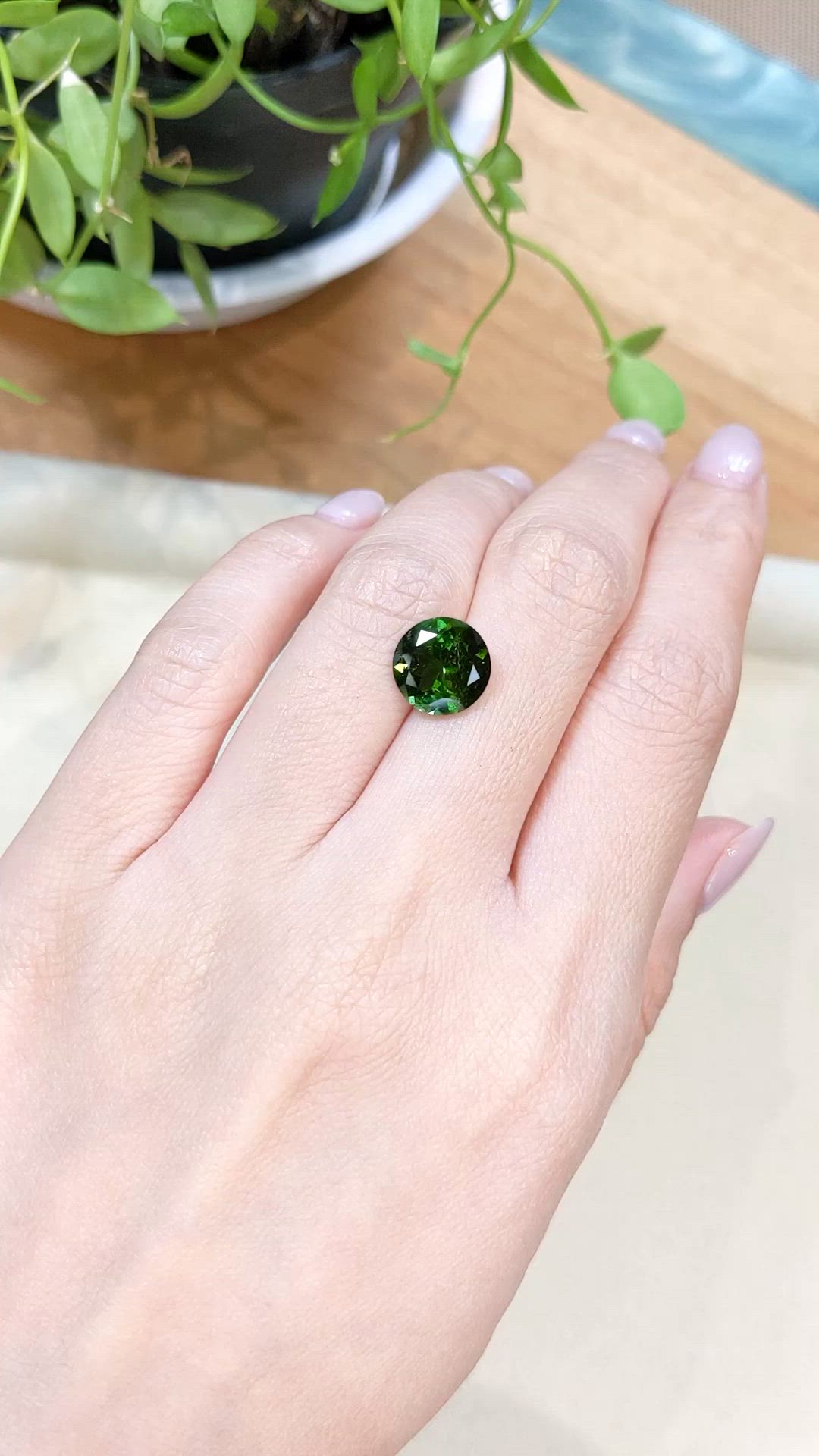 3.63 Ct. Green Tourmaline from Brazil Size Video
