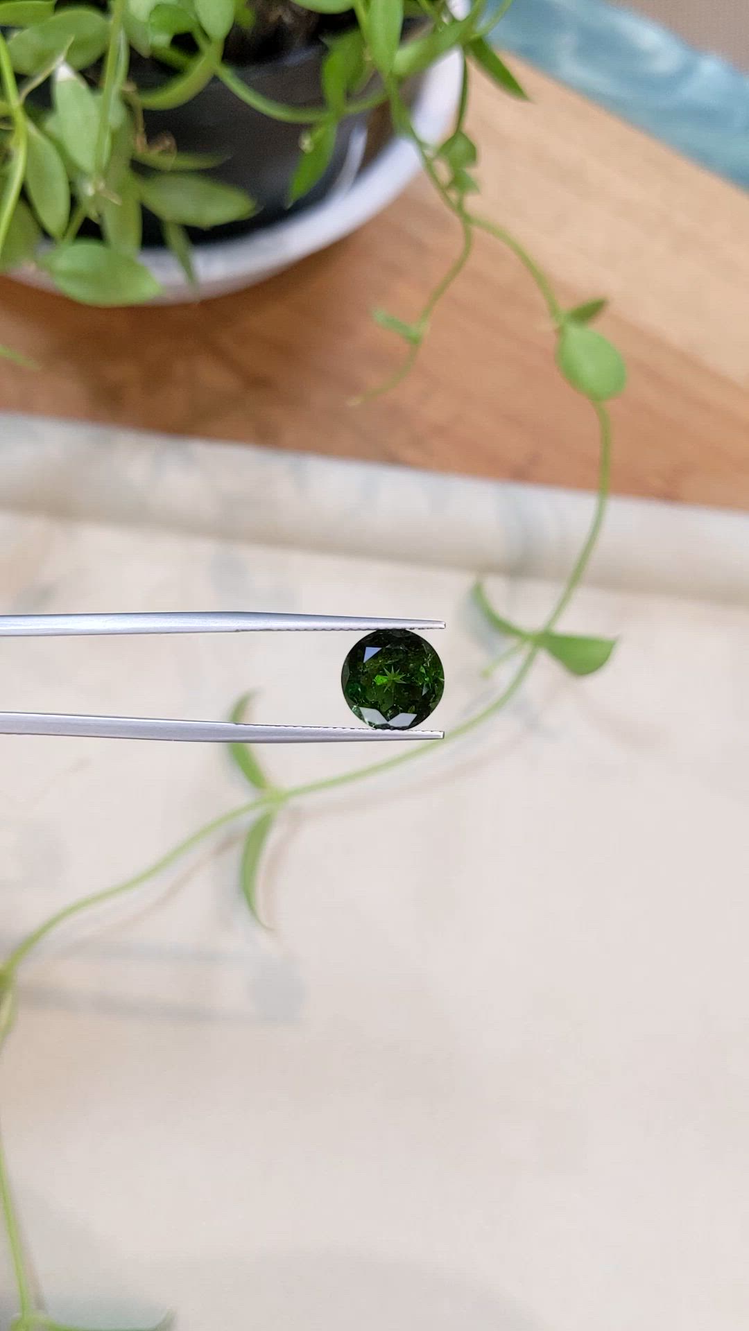 3.63 Ct. Green Tourmaline from Brazil Size Video