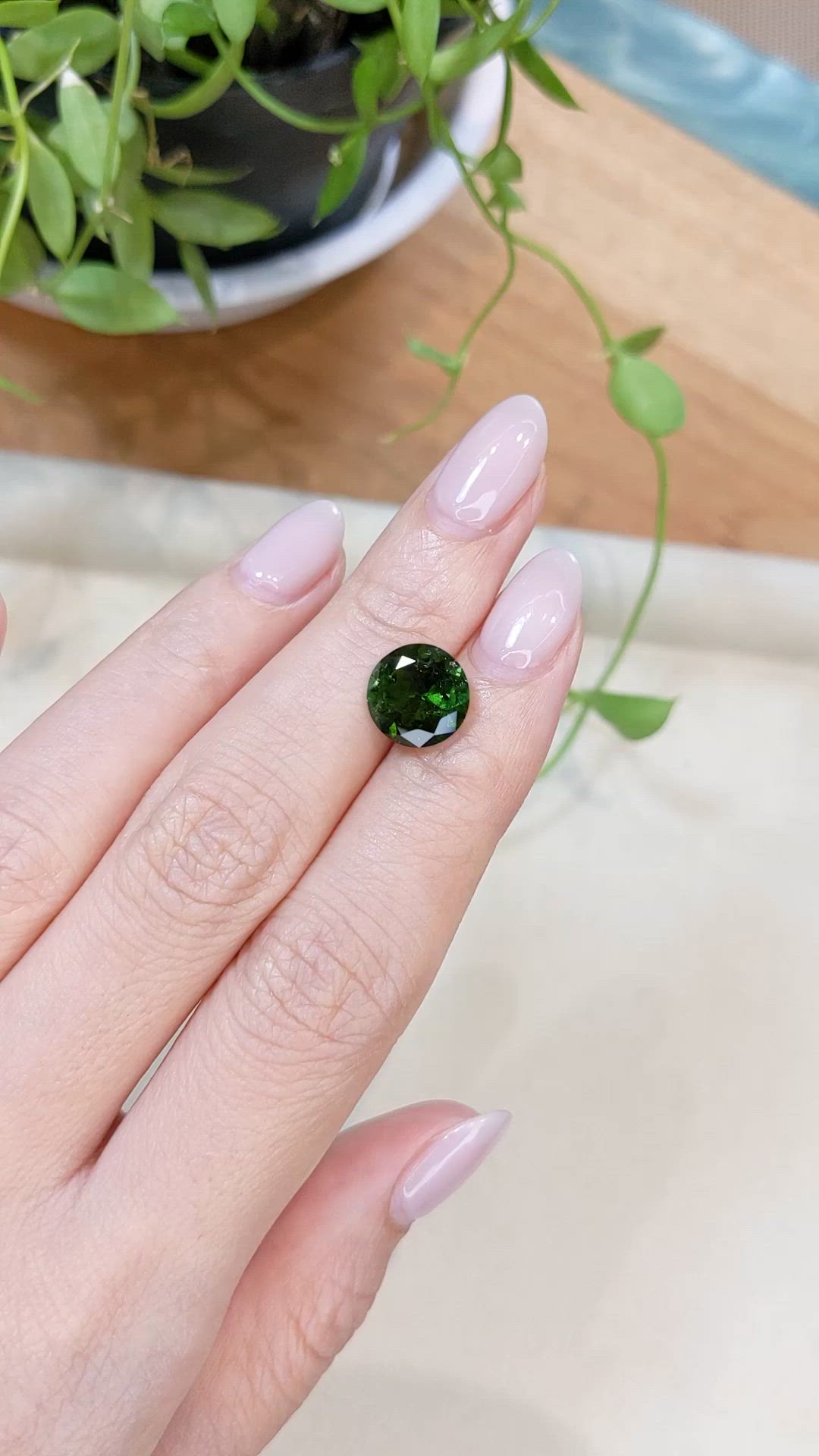 3.63 Ct. Green Tourmaline from Brazil Size Video