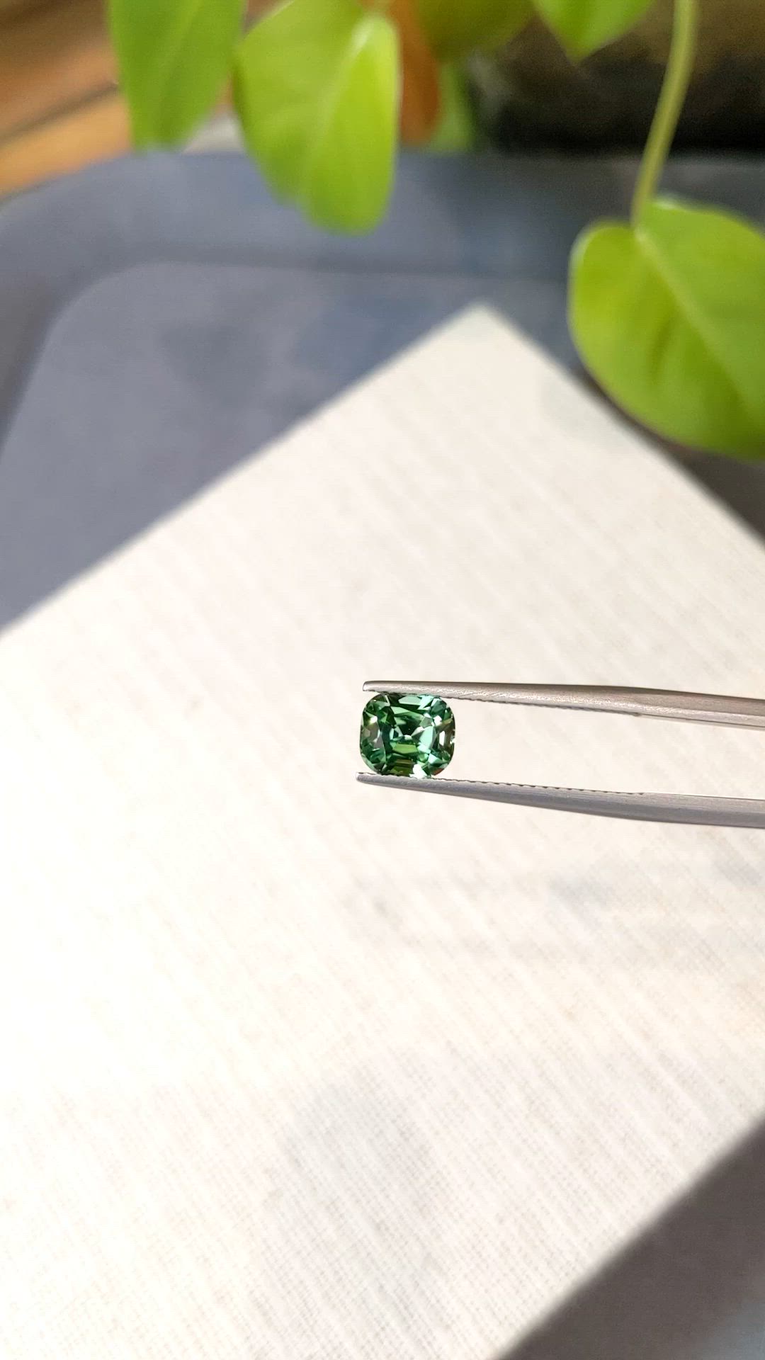 1.42 Ct. Bluish Green Tourmaline from Mozambique Size Video