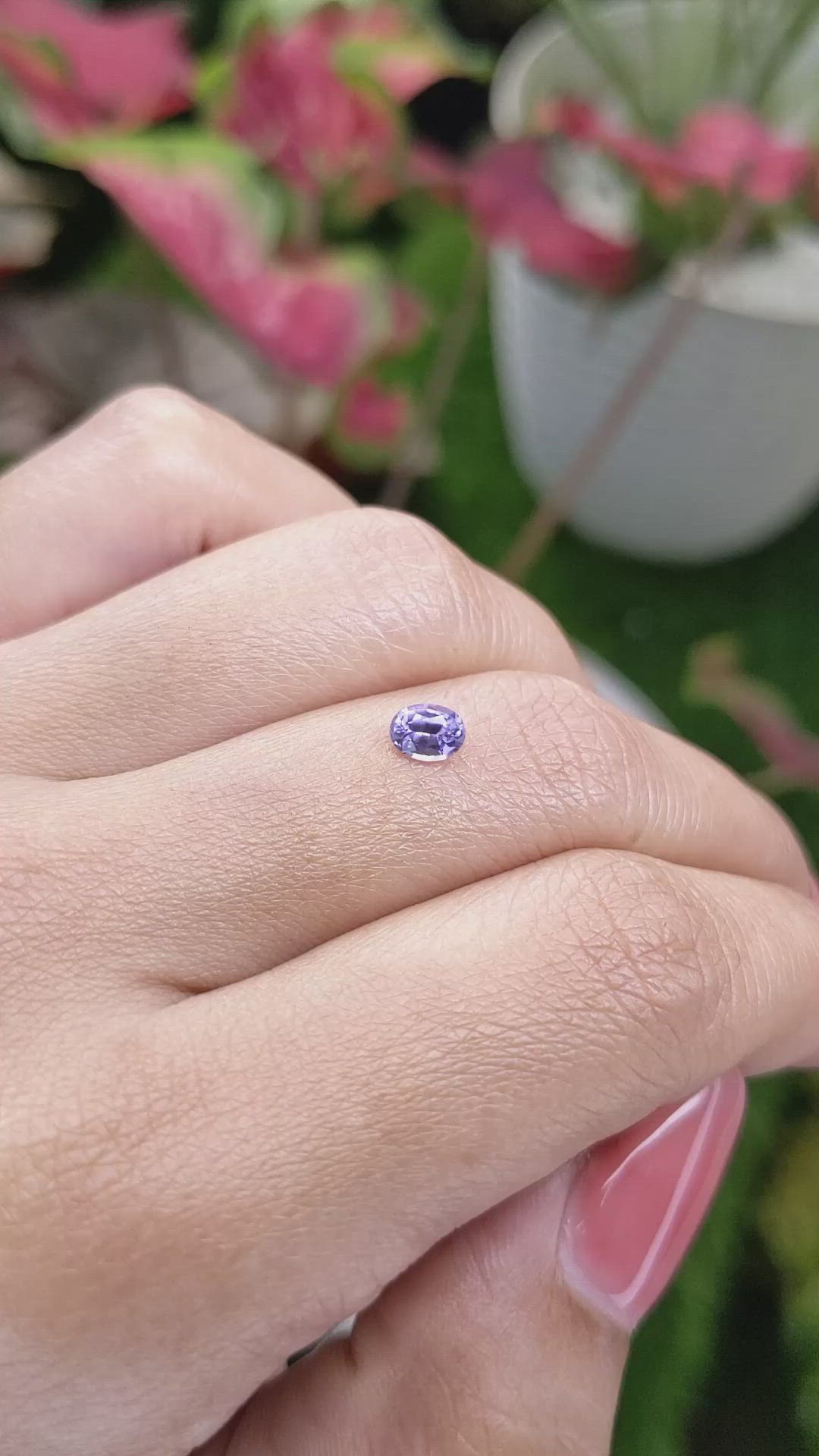 0.40 Ct. Purple Spinel from Ceylon (Sri Lanka) Size Video