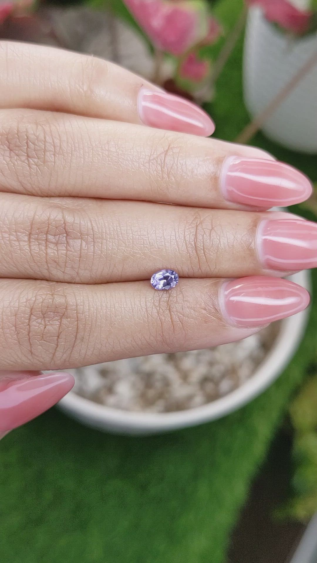 0.40 Ct. Purple Spinel from Ceylon (Sri Lanka) Size Video