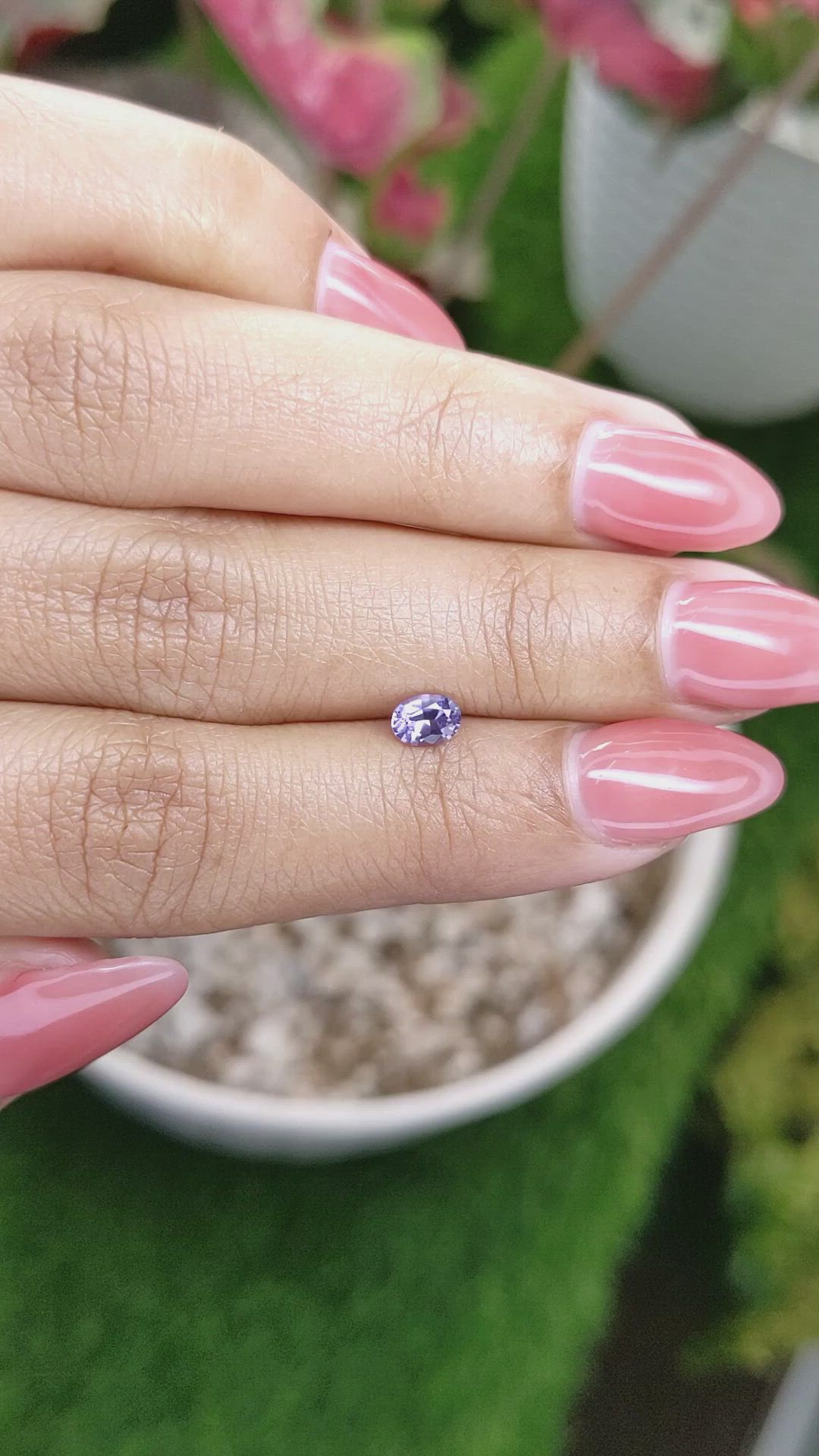 0.40 Ct. Purple Spinel from Ceylon (Sri Lanka) Size Video