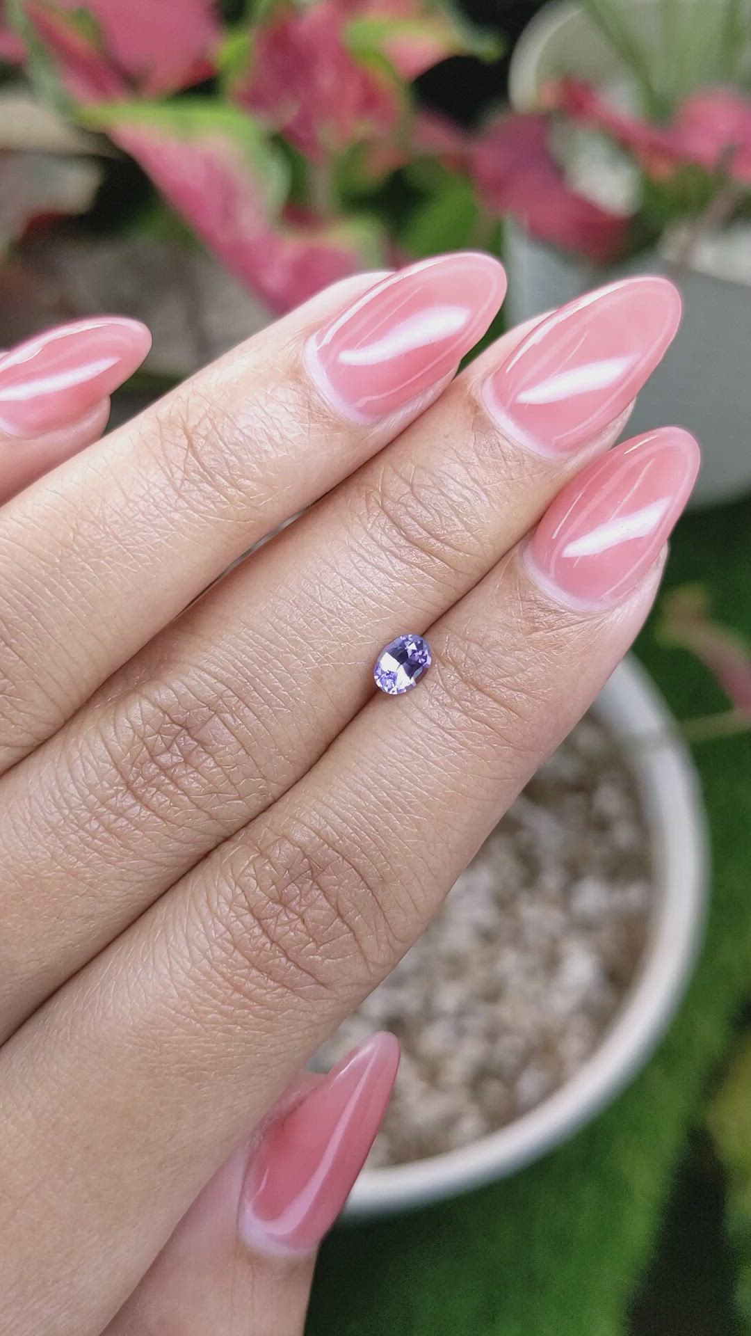 0.40 Ct. Purple Spinel from Ceylon (Sri Lanka) Size Video