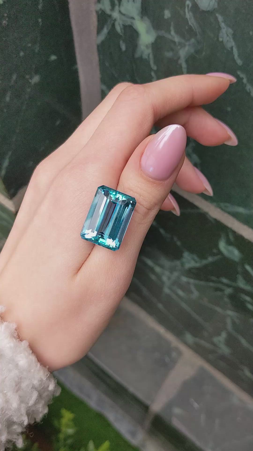 28.50 Ct. Blue Aquamarine from Brazil Size Video